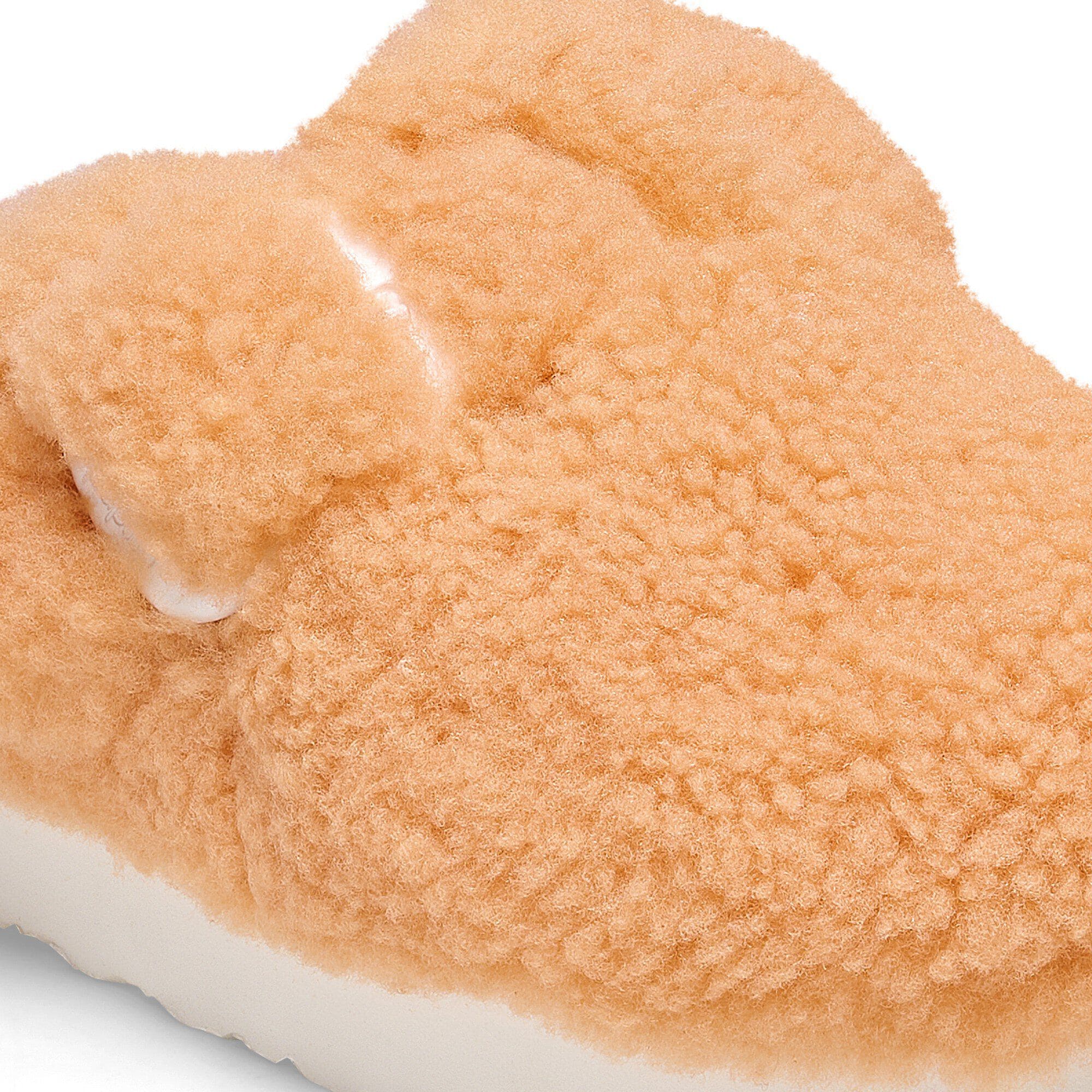 Boston Big Buckle Platform Fur Close-up view showing material detail