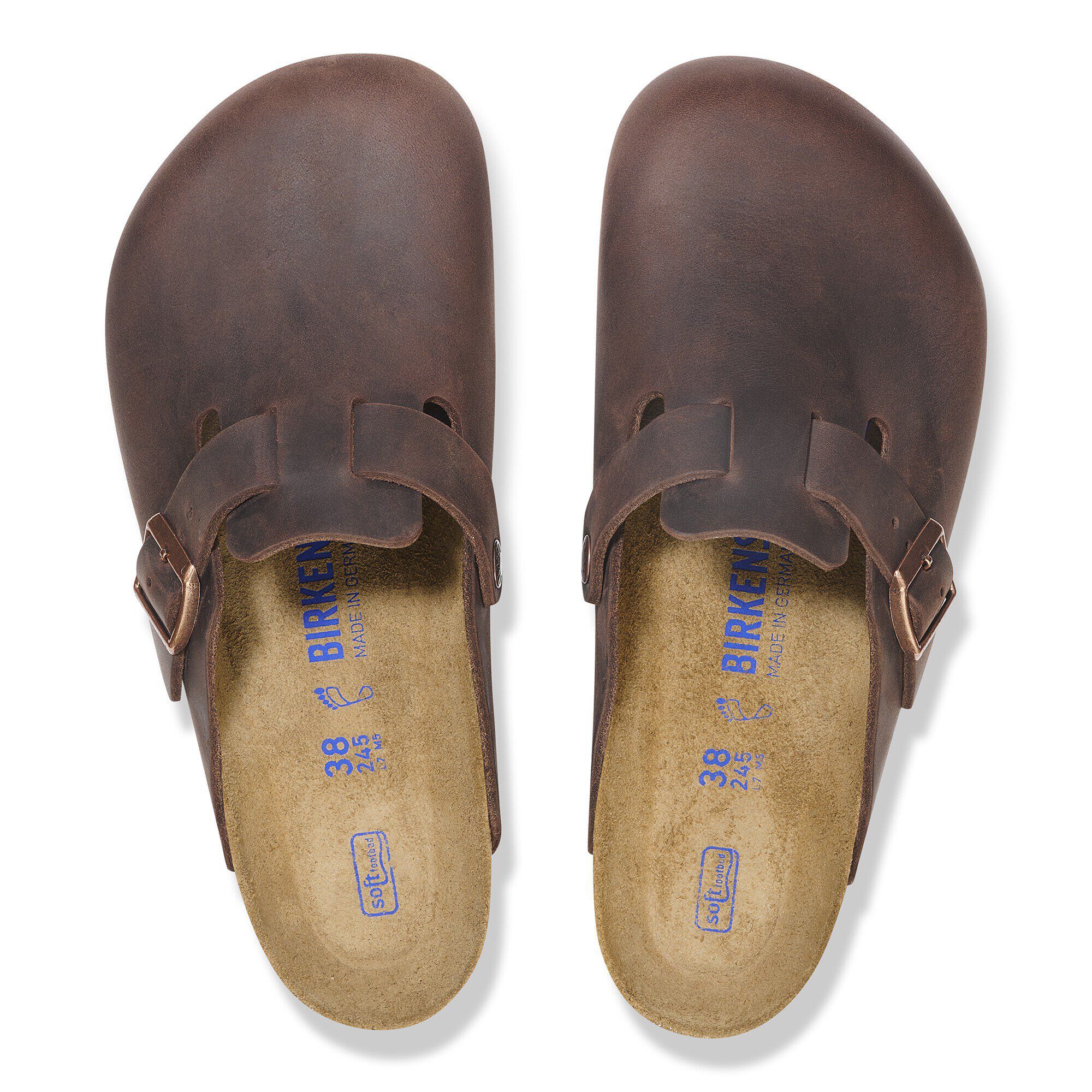 Boston Soft Footbed Natural Leather Oiled - a top view