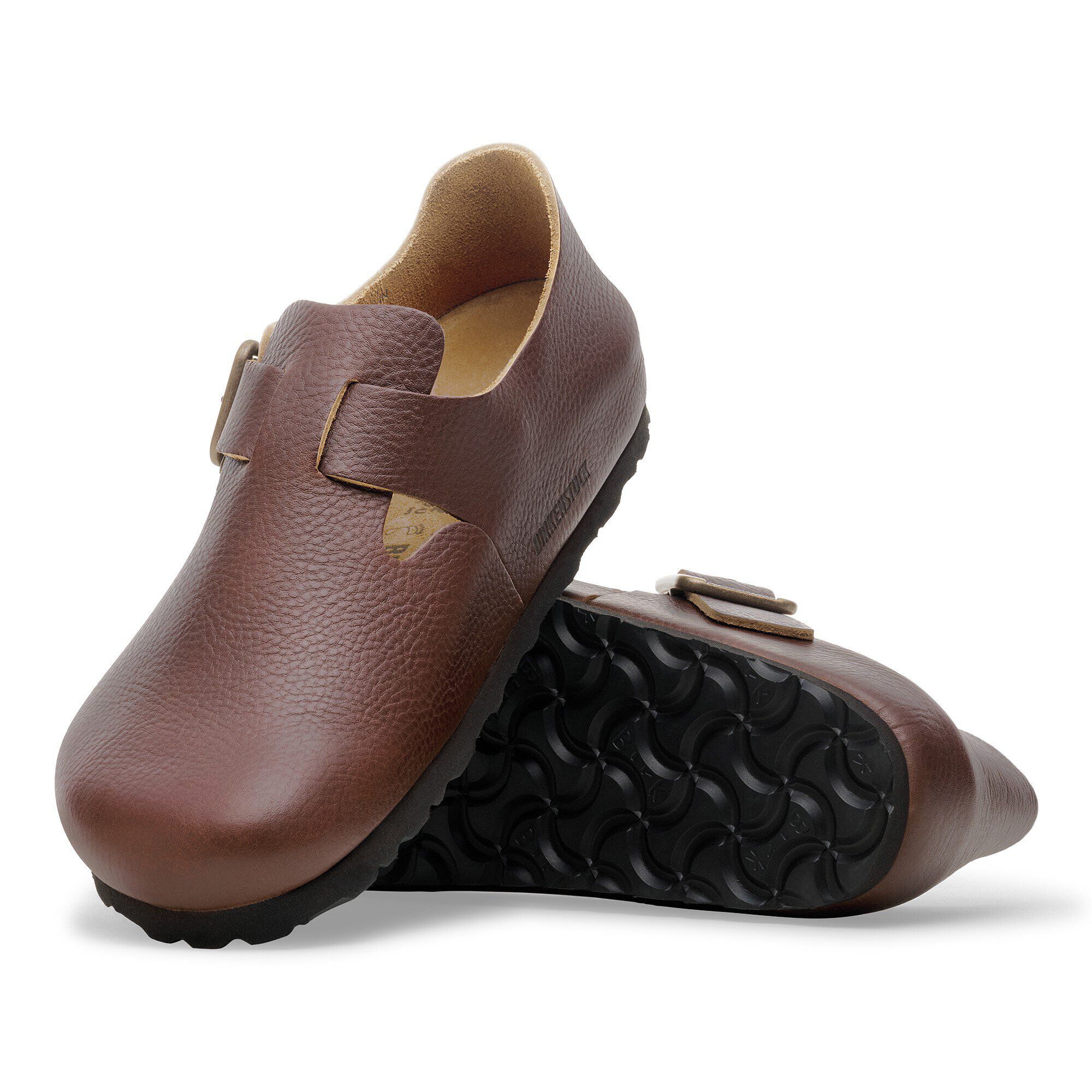 London Wire Buckle Natural Leather with outer sole details