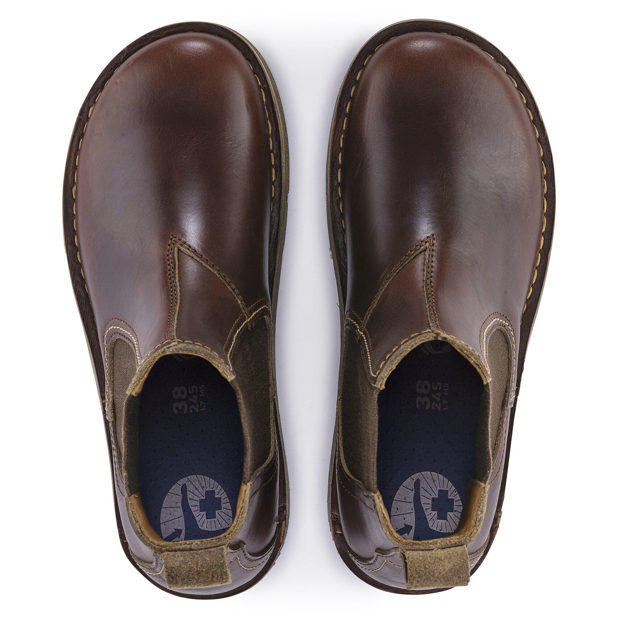 Birmingham Slip On Women Natural Leather Oiled - a top view