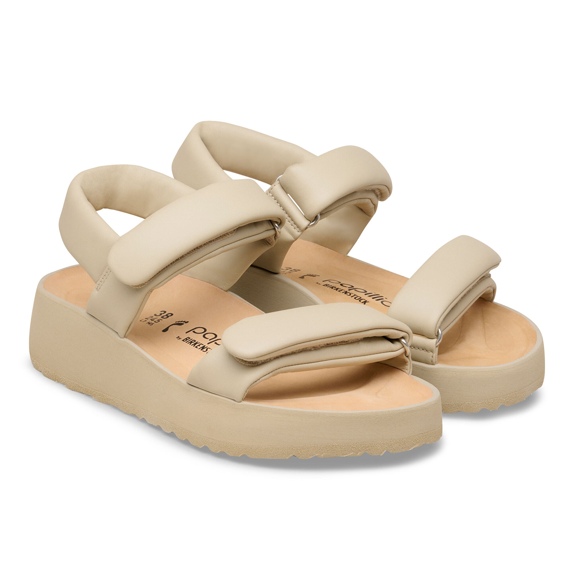 Theda ナチュラルレザー - shown as a pair