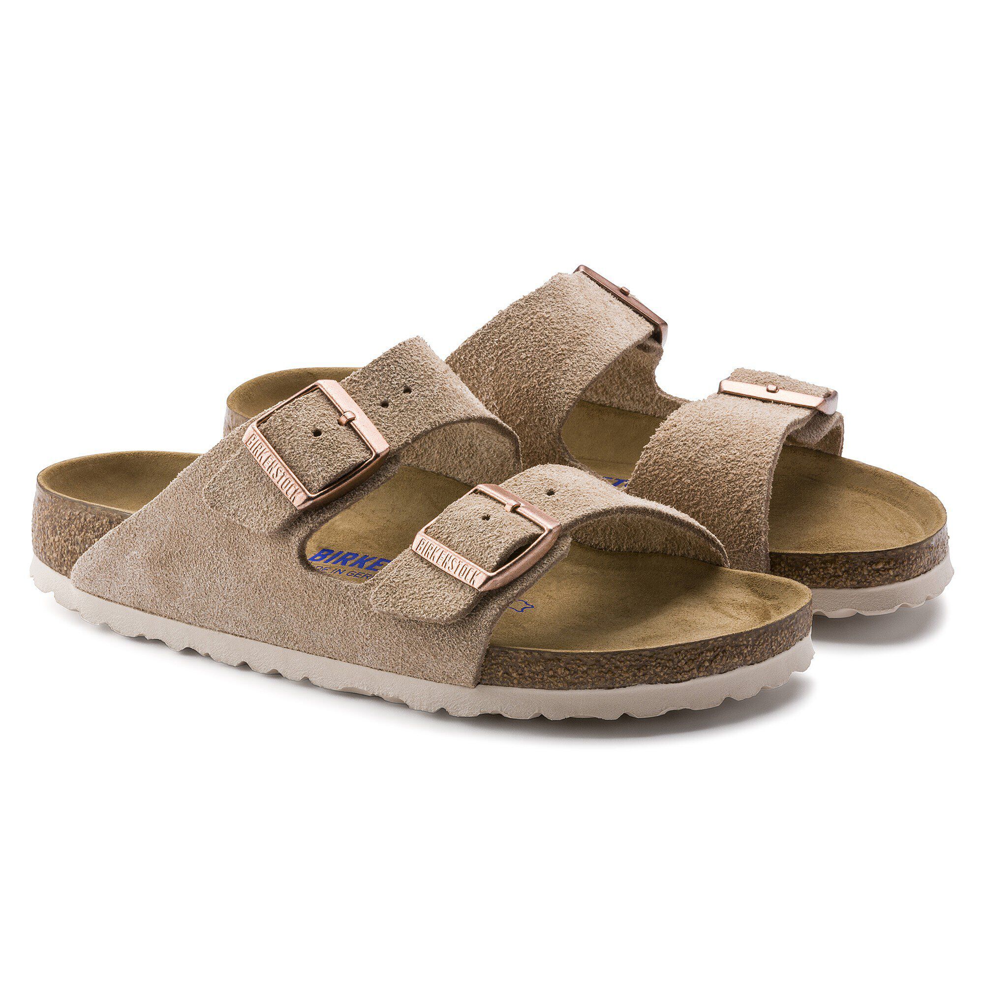 Arizona Soft Footbed / アリゾナ ソフトフットベッド スエードレザー - shown as a pair