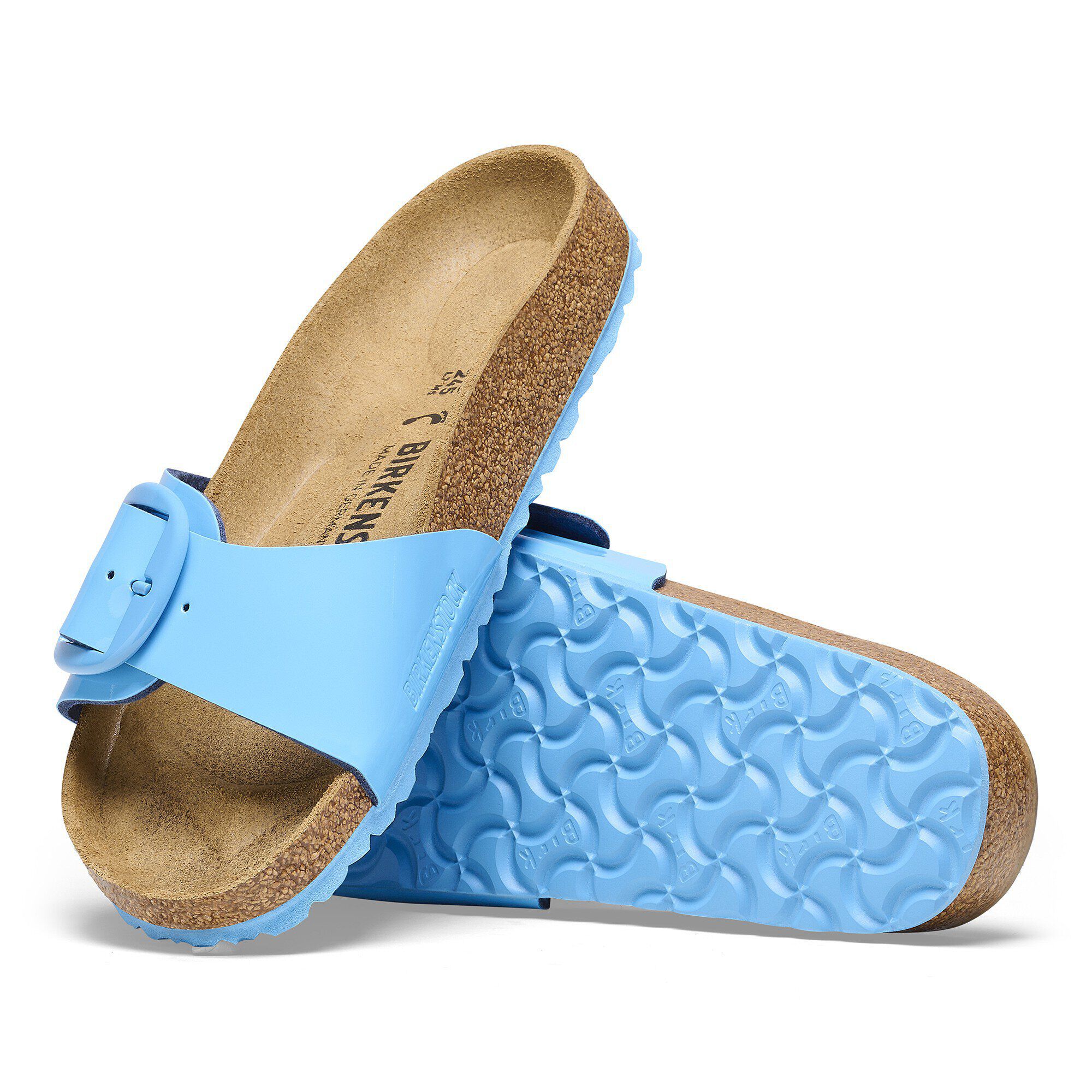 Madrid Big Buckle Birko-Flor Patent with outer sole details