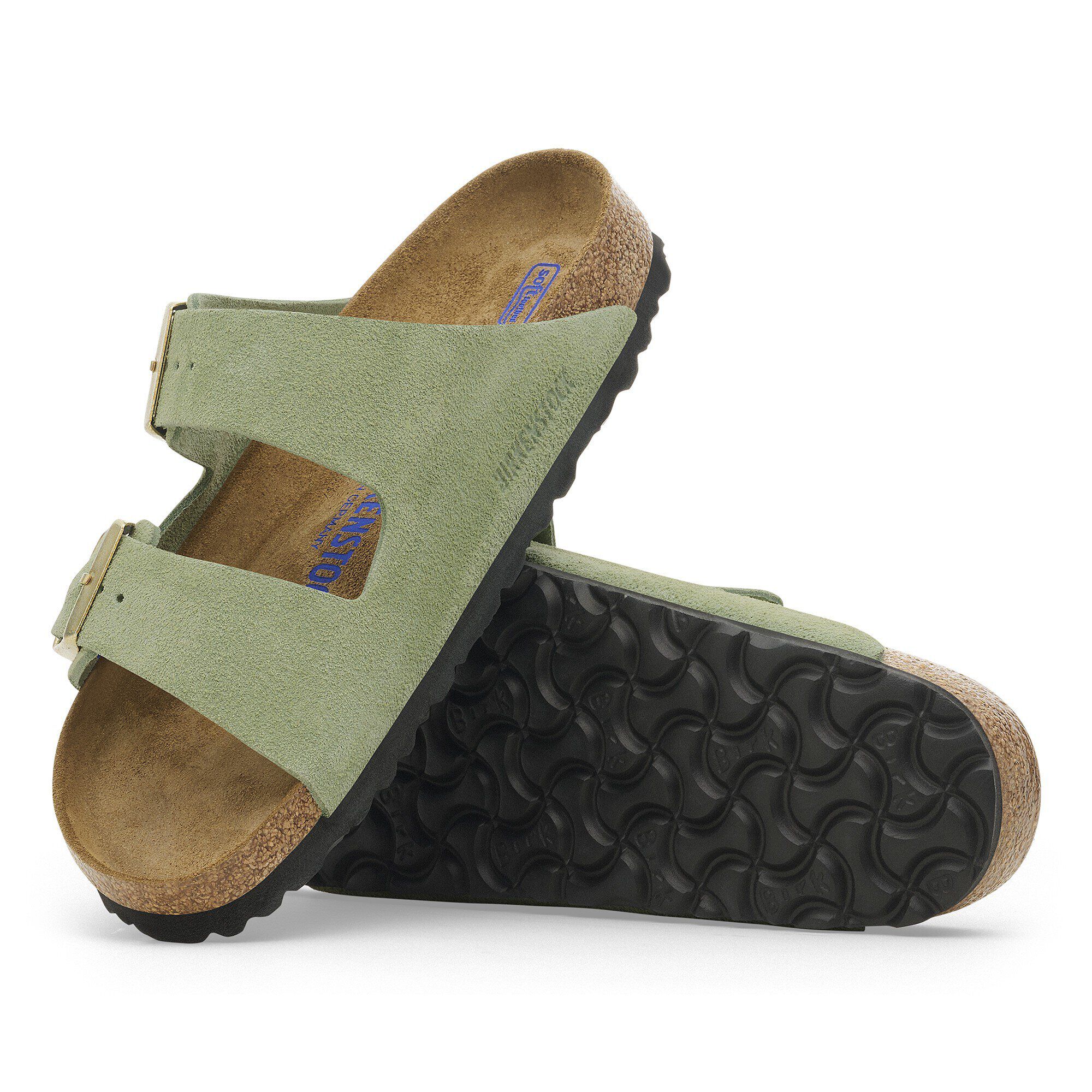 Arizona Soft Footbed Suede Leather with outer sole details