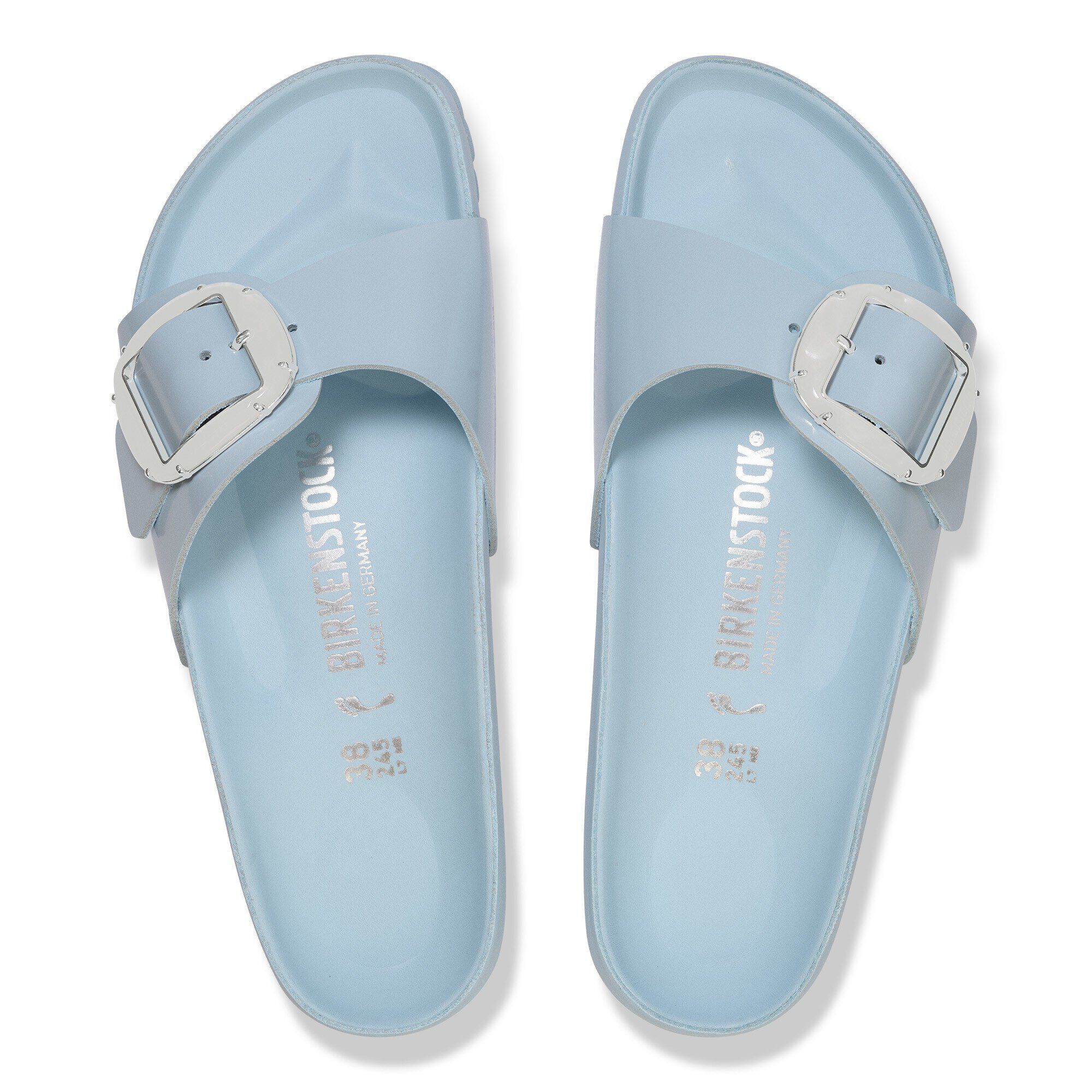 마드리드 빅 버클 펄 천연 가죽 페이턴트 - a top view