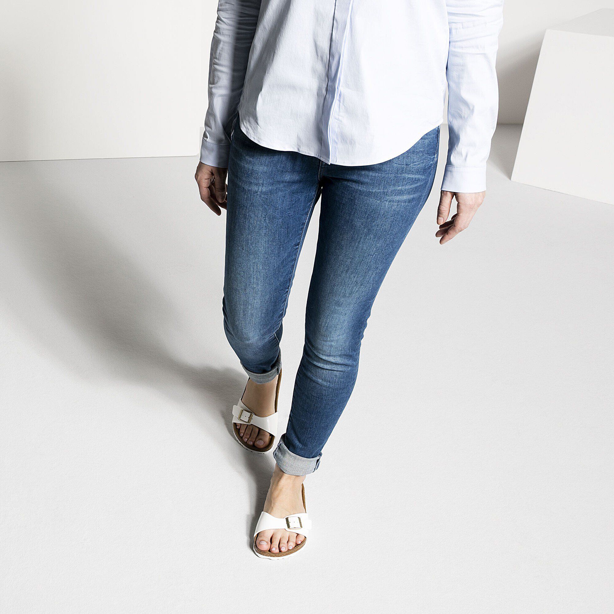 Madrid Birko-Flor Patent with a female model