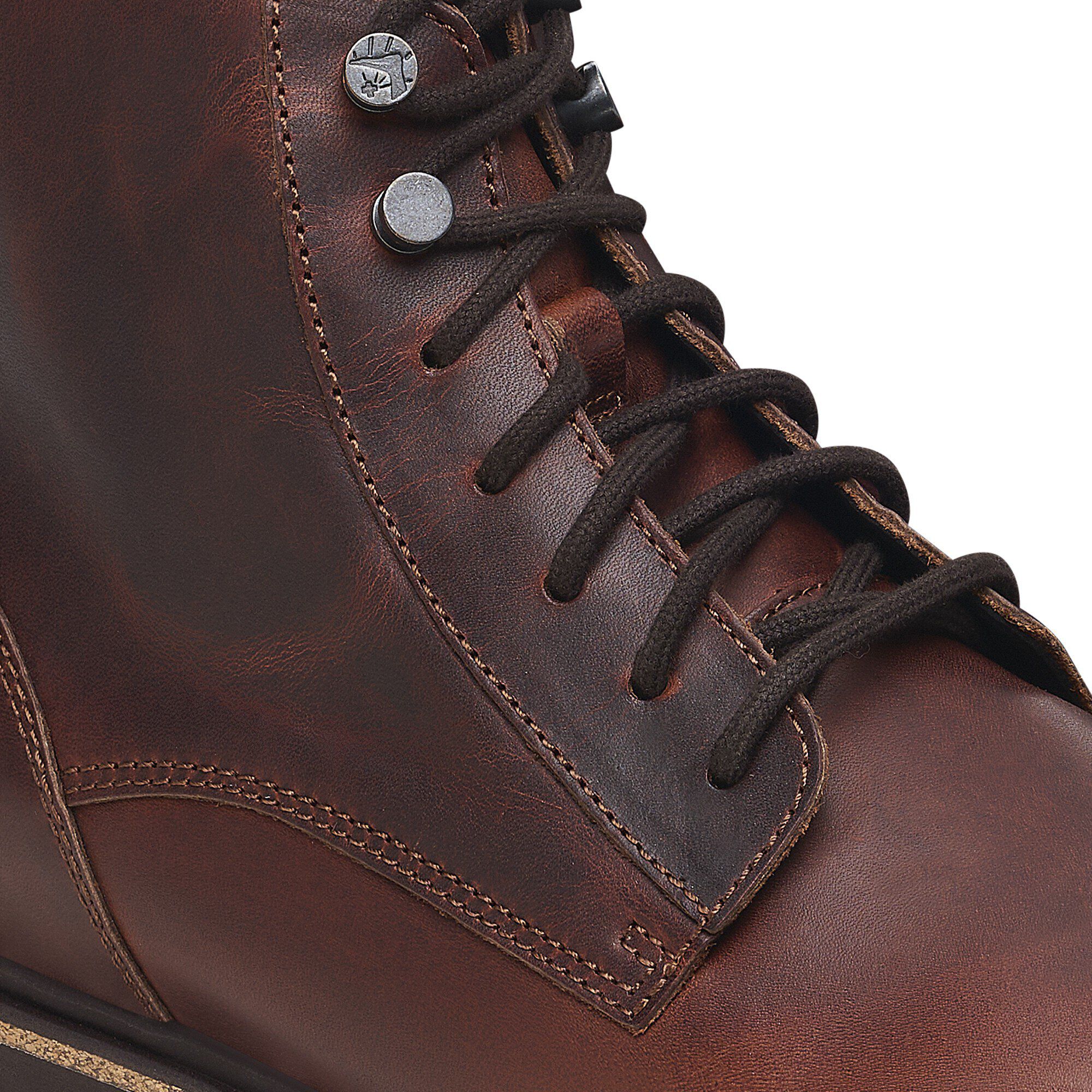 Highwood Lace Mid Men Natural Leather Close-up view showing material detail