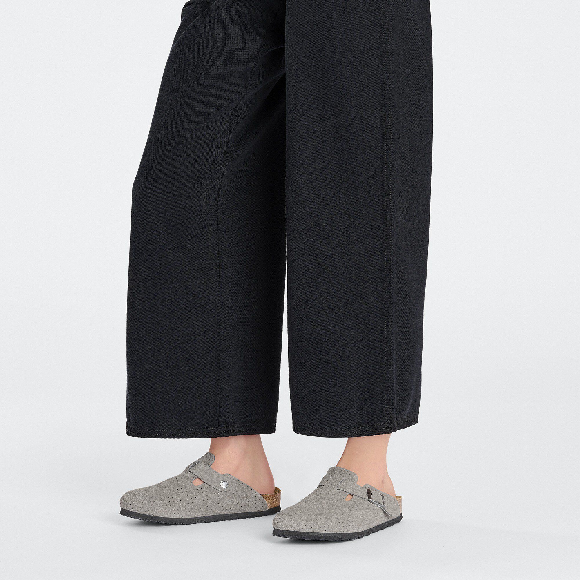 Boston BS Suede Leather Embossed with a female model