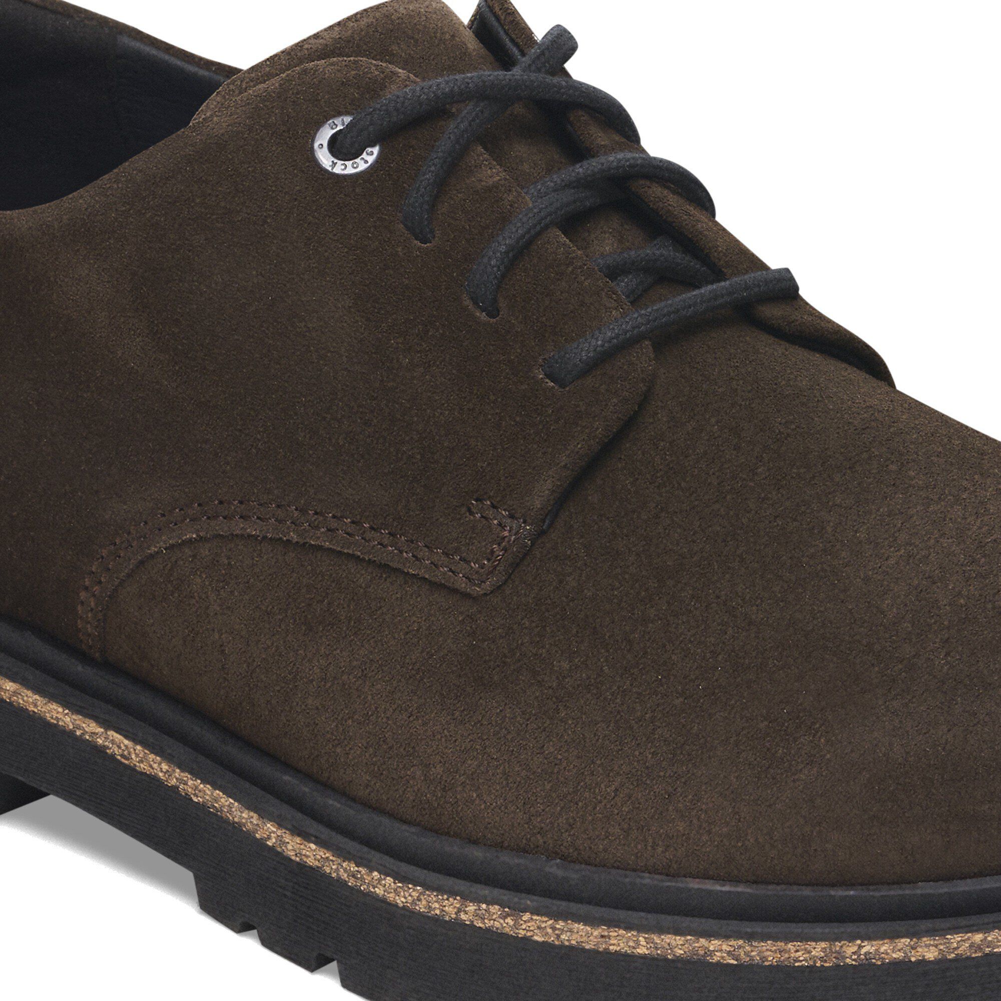 하이우드 레이스 로우 스웨이드 가죽 Close-up view showing material detail