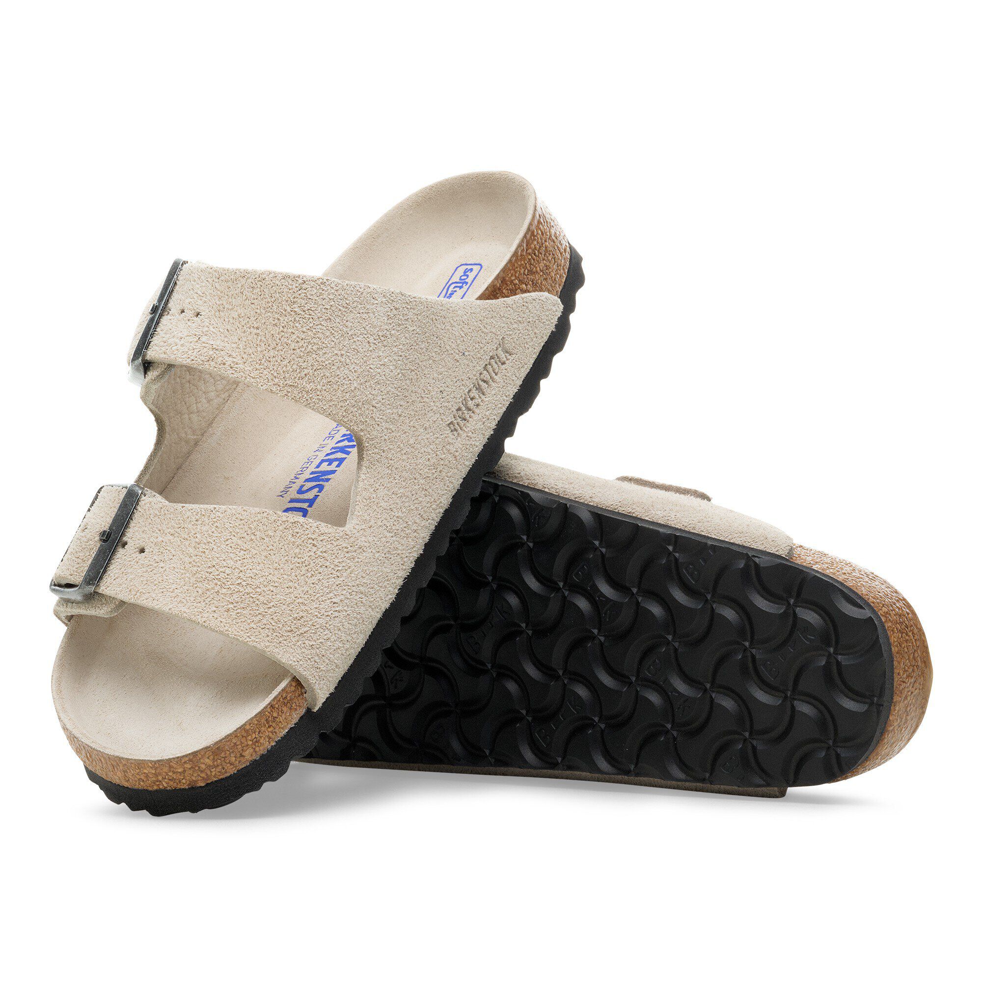 Arizona Soft Footbed Suede Leather with outer sole details