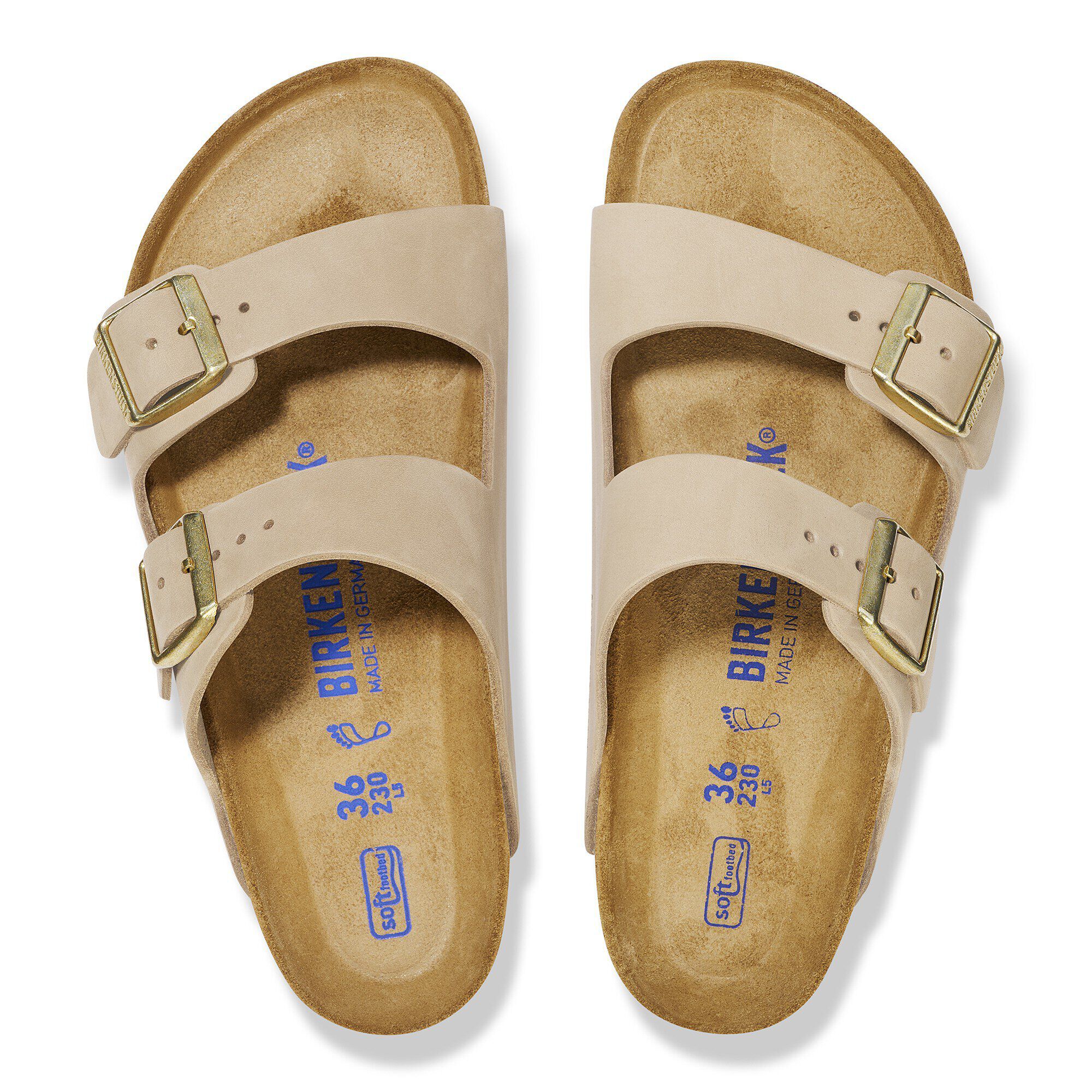 Arizona Soft Footbed Nubuck Leather in Color Sandcastle