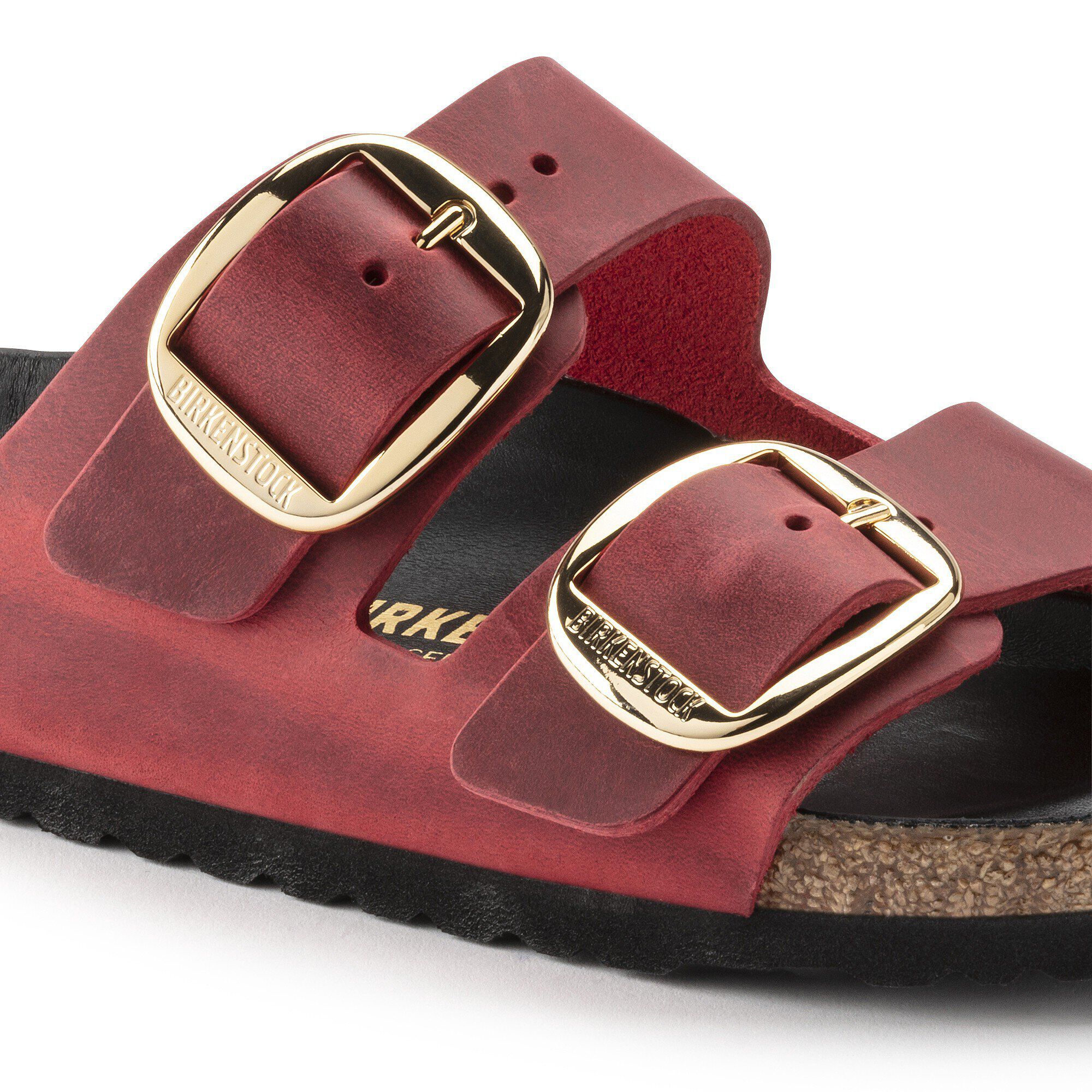 Arizona Big Buckle / アリゾナ ビッグバックル オイルドナチュラルレザー Close-up view showing material detail