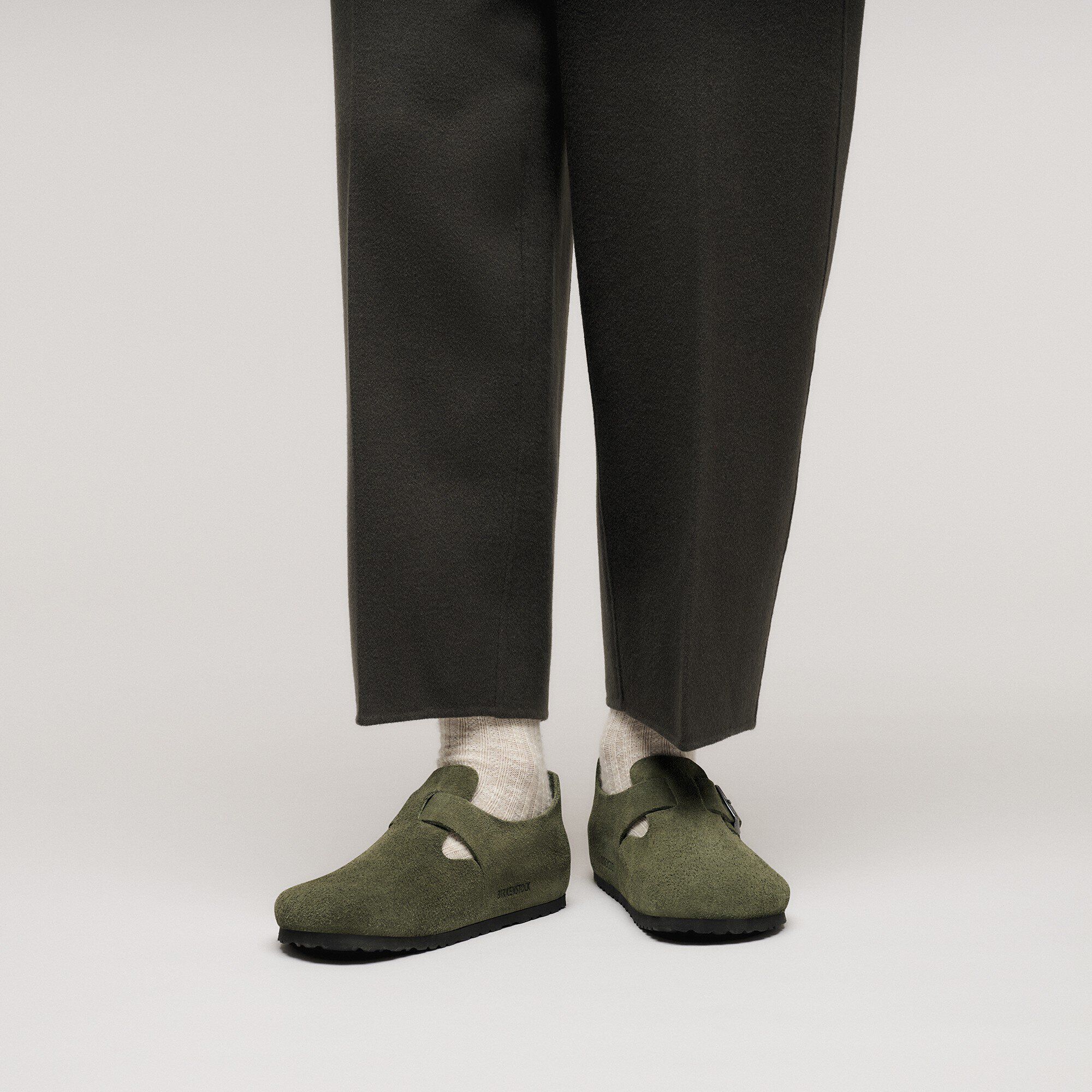 London Suede Leather with a male model