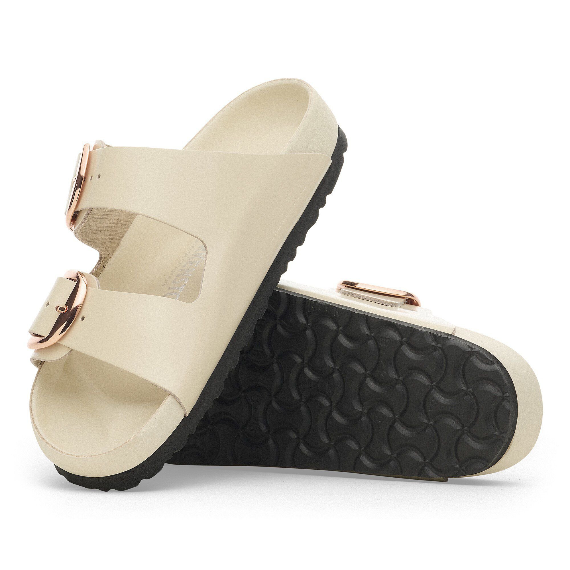 Arizona Big Buckle Natural Leather Patent with outer sole details