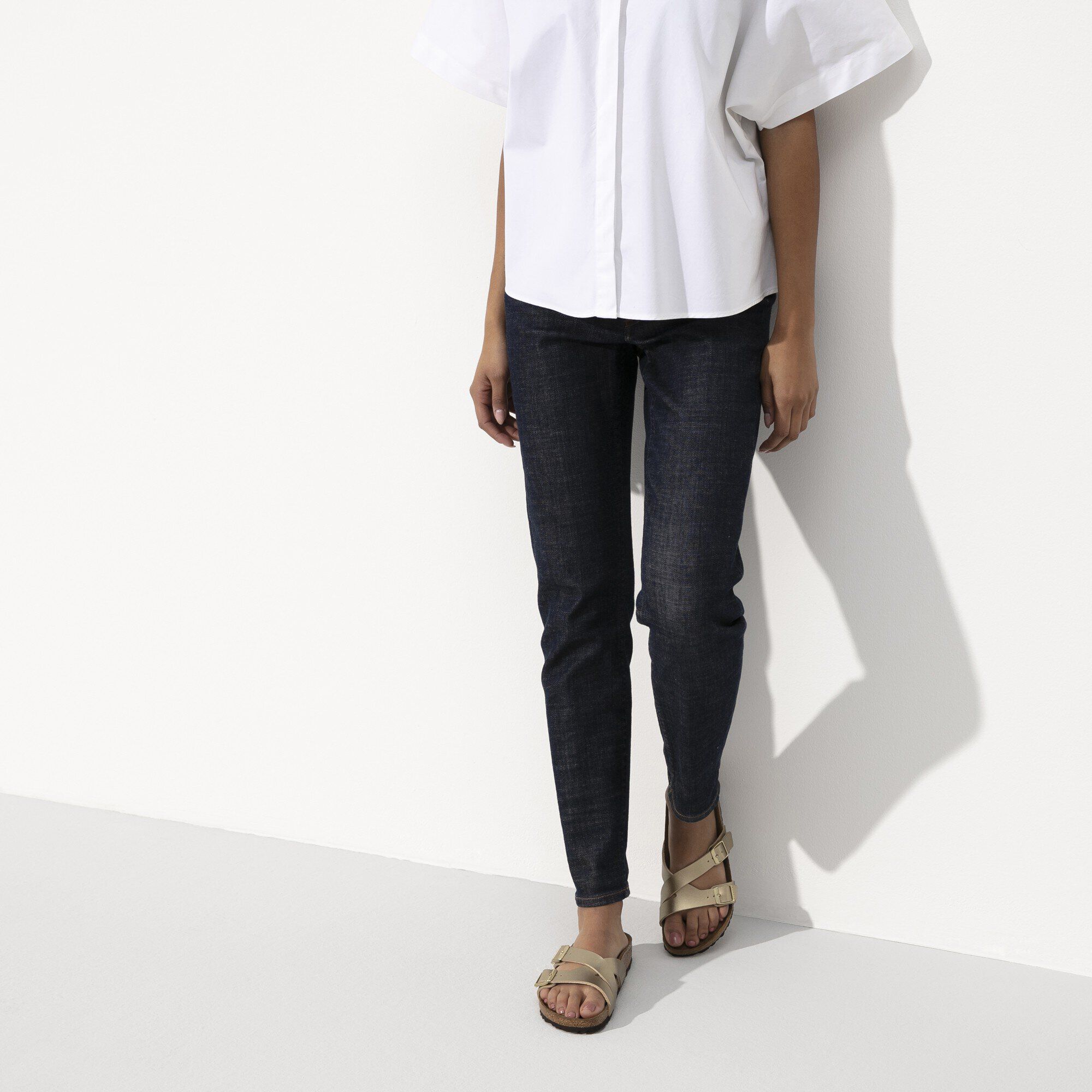 Yao Birko-Flor with a female model