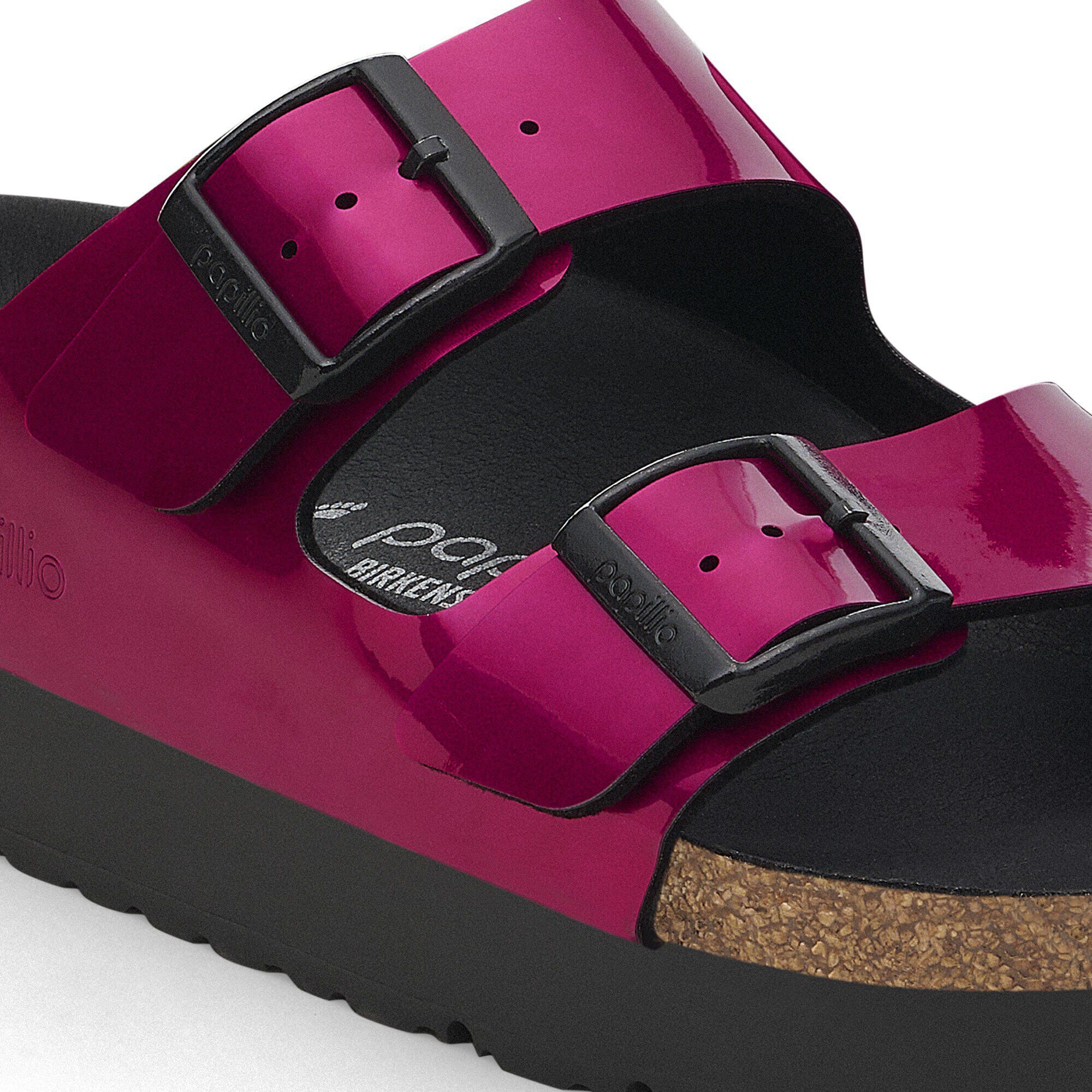 Arizona PAP Flex Platform Birko-Flor Patent Close-up view showing material detail