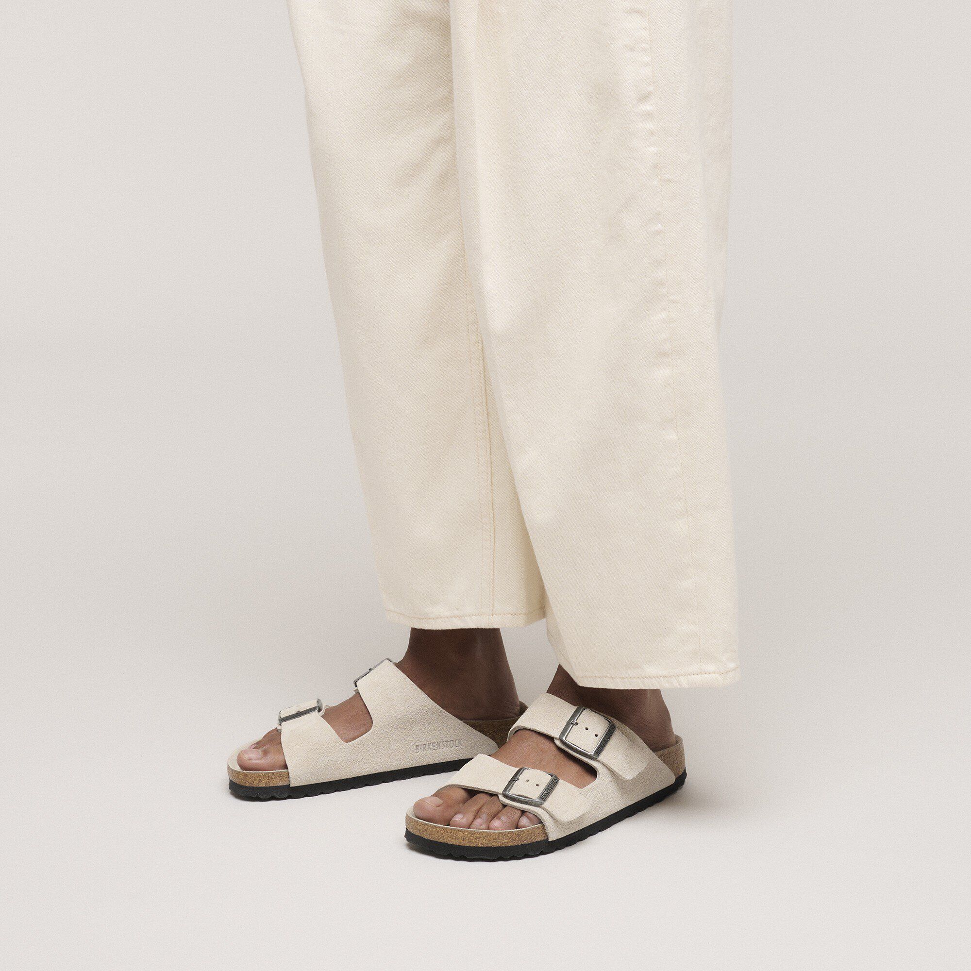 Arizona Soft Footbed Suede Leather with a female model