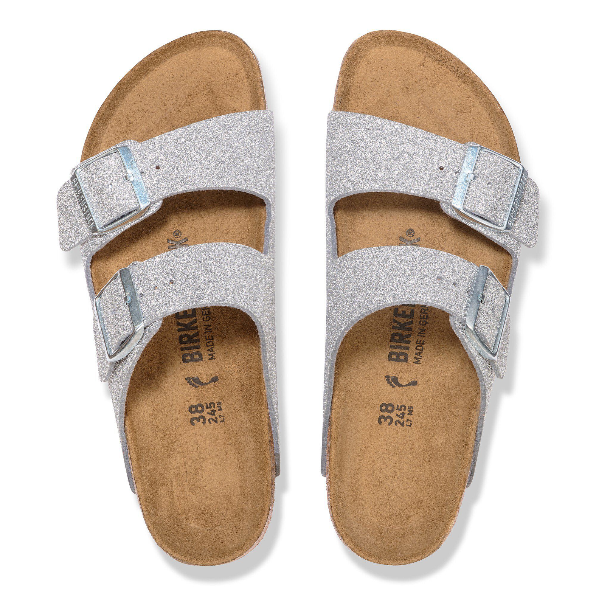 Arizona Synthetik in Color Shiny Glitter Silver | BIRKENSTOCK Hong