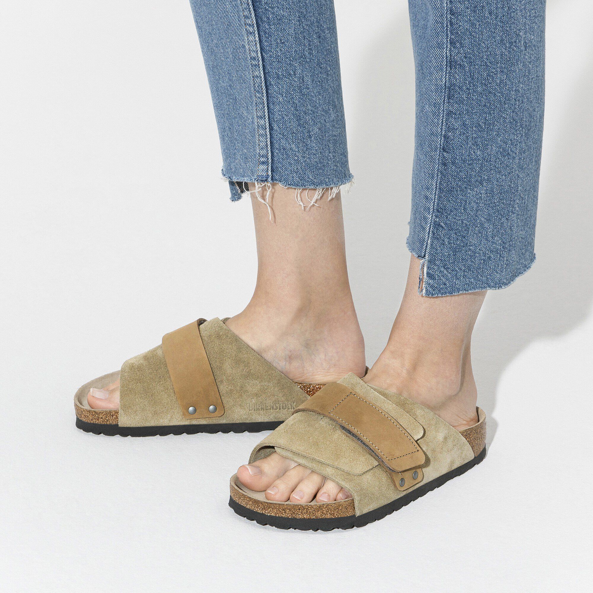 Kyoto Soft Footbed / キョウト ソフトフットベッド ヌバック/スエードレザー Close-up with a female model