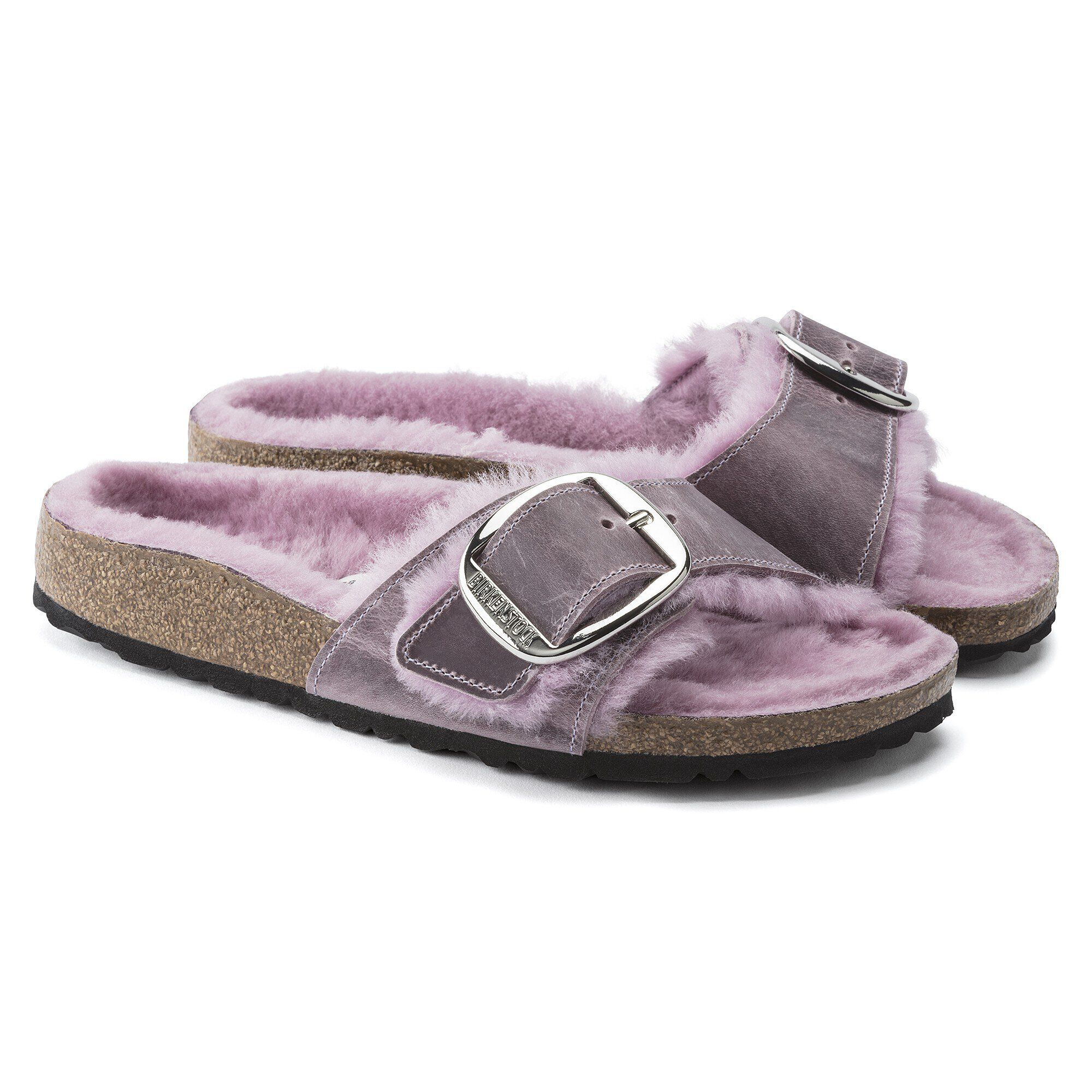 Madrid Big Buckle Shearling / マドリッド ビッグバックル シアリング オイルドナチュラルレザー - shown as a pair