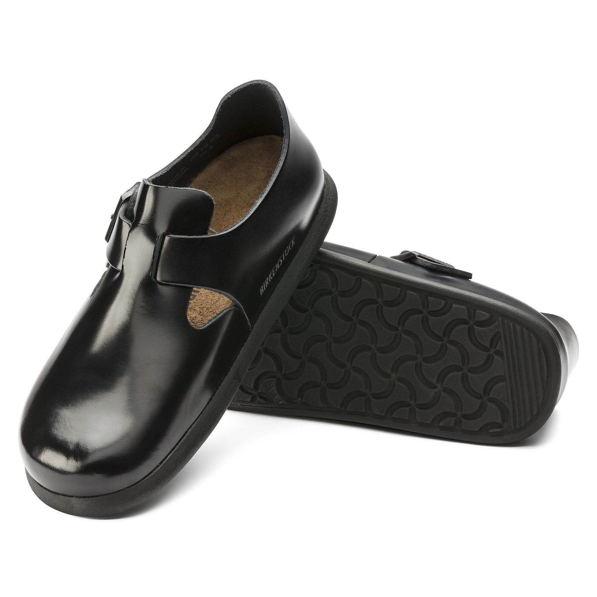 London / ロンドン エンボスレザー パテント with outer sole details