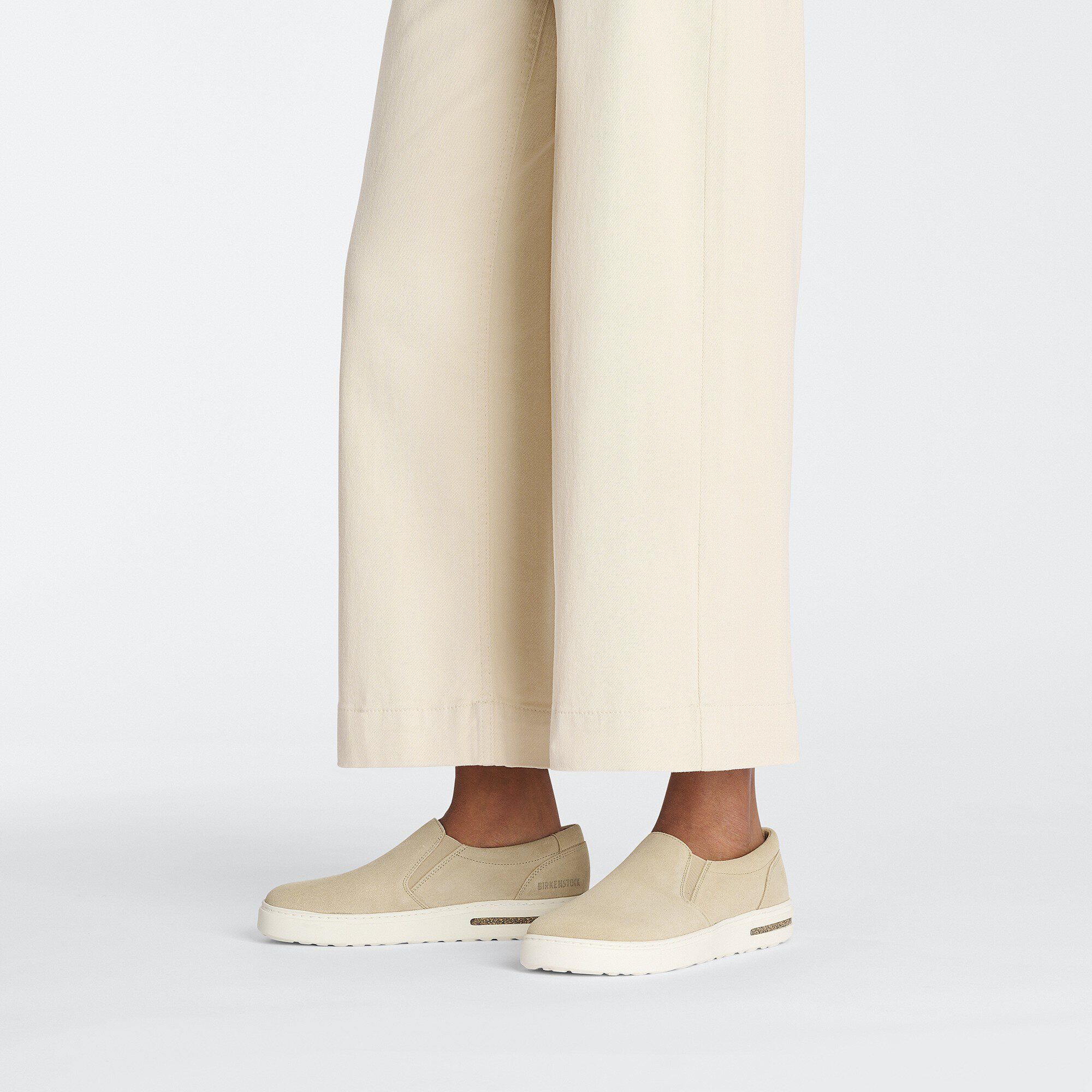 Oswego Suede Leather with a female model