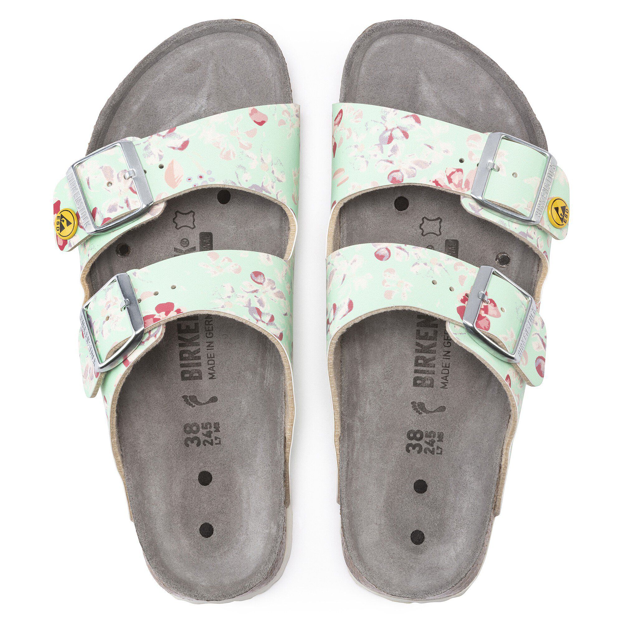 Arizona ESD Birko-Flor in Color Flower Field Mint | BIRKENSTOCK