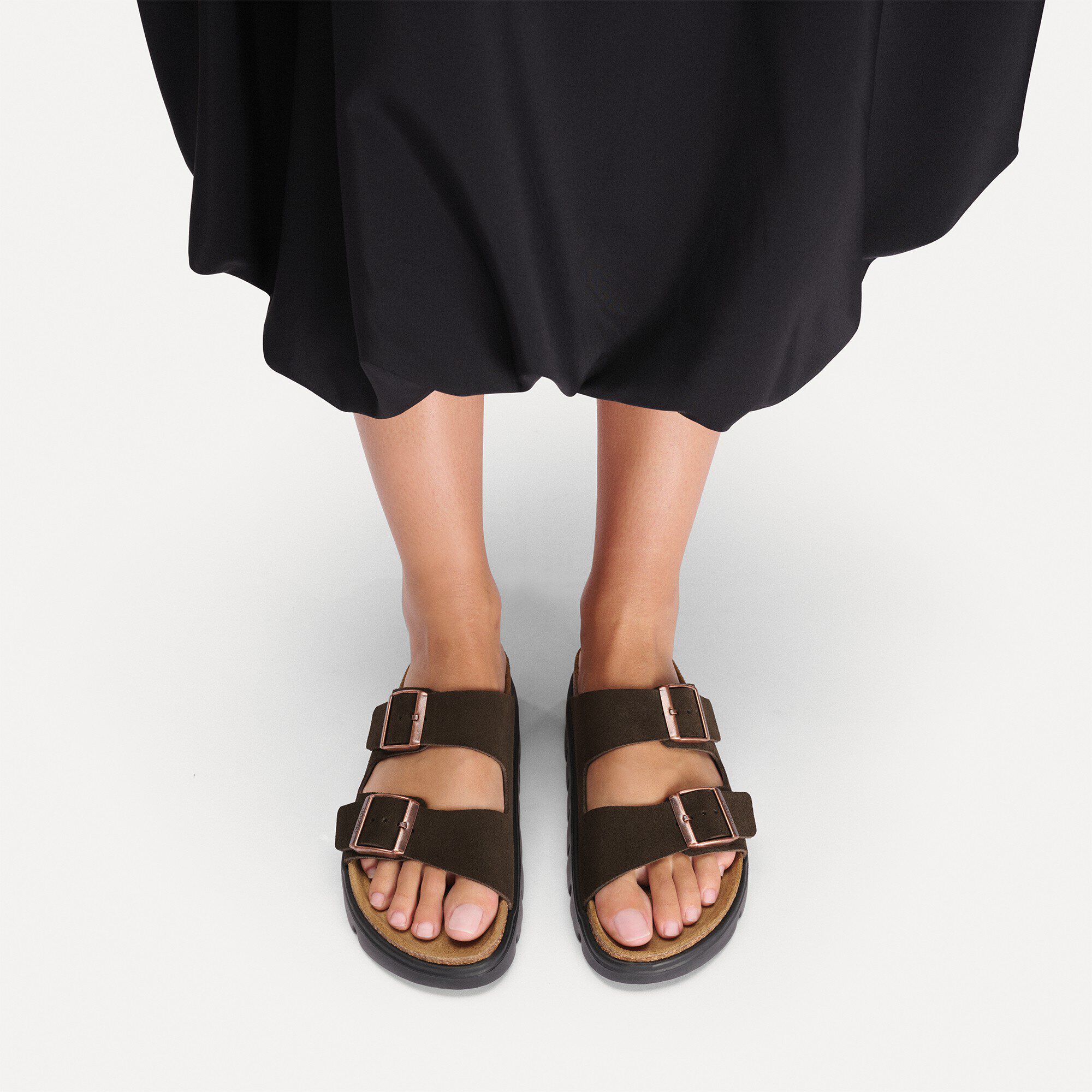 Arizona Platform Suede Leather with a female model