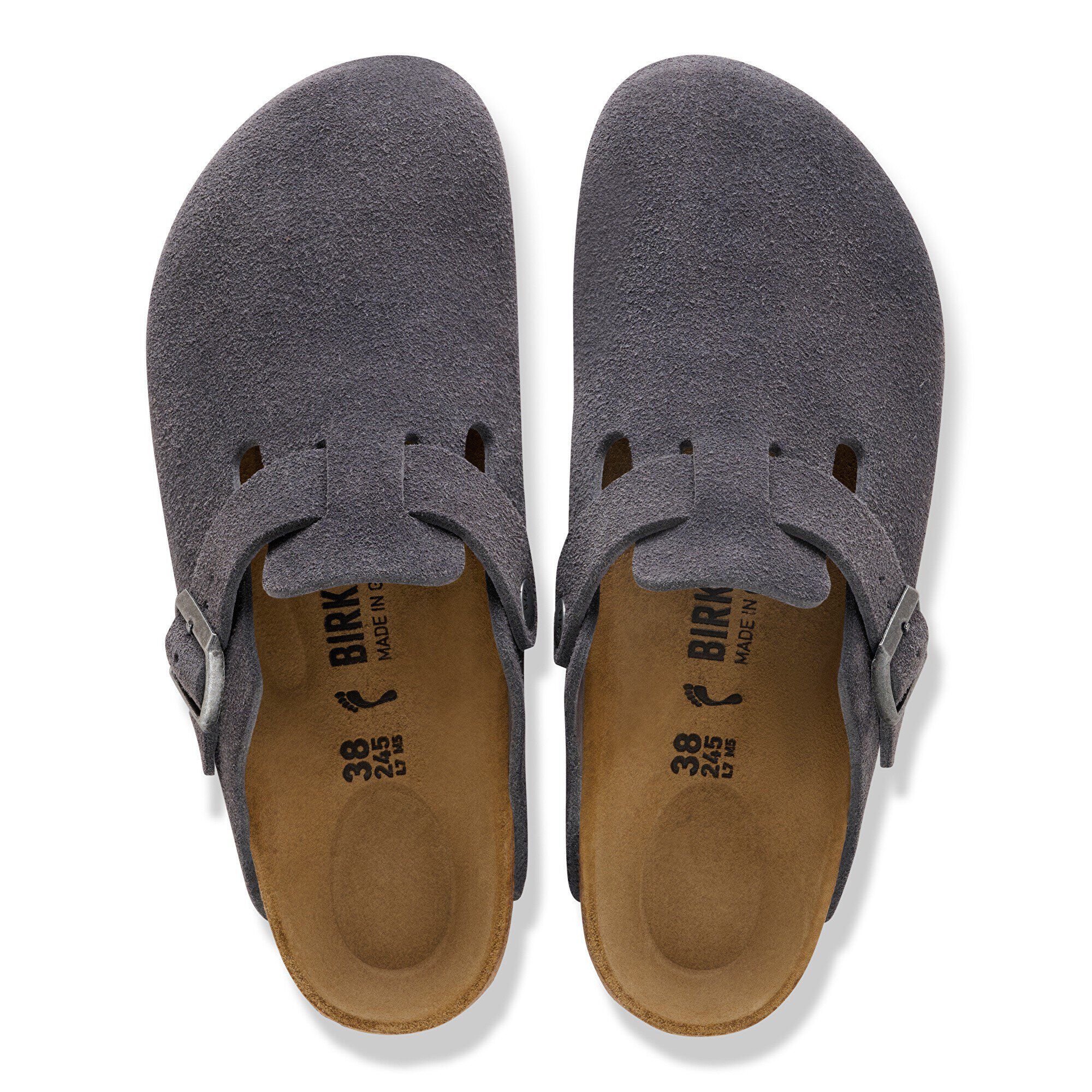 Boston / ボストン」（スエードレザー、チャコール）| BIRKENSTOCK（日本）