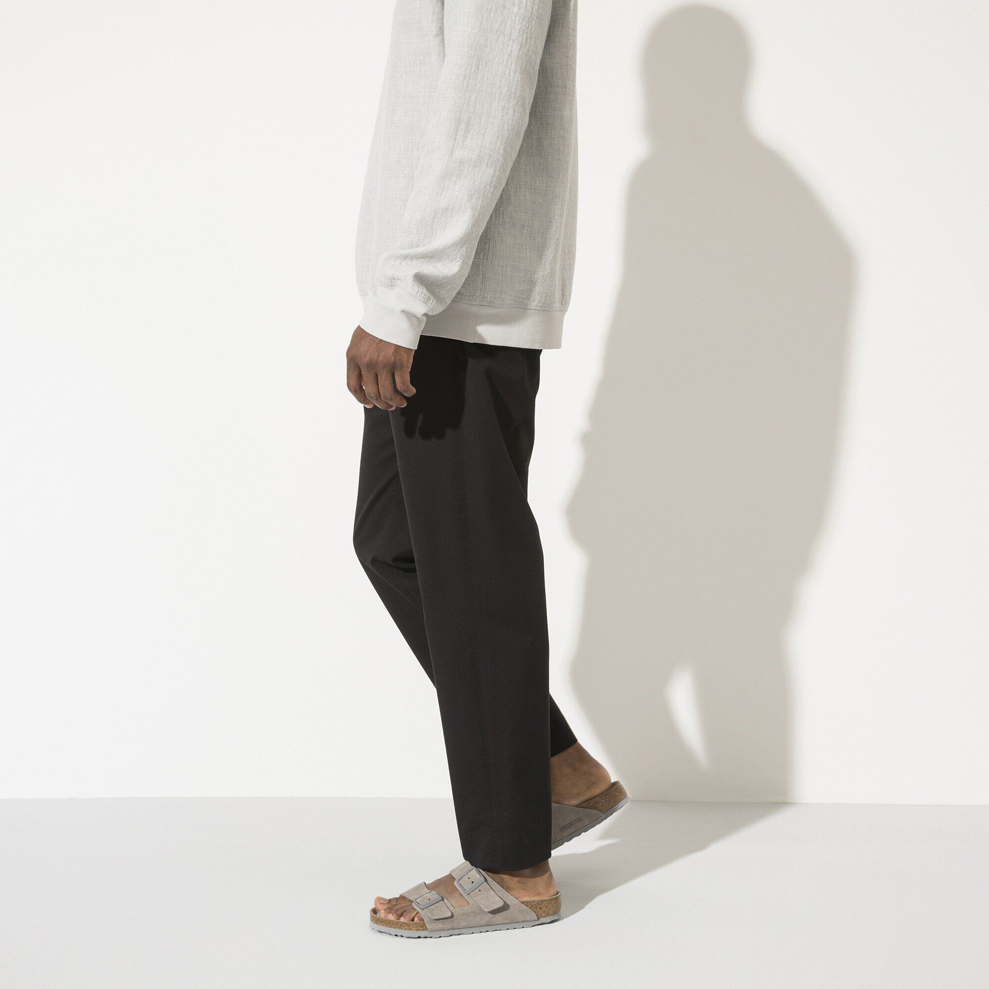 Arizona Soft Footbed Suede Leather Close-up with a male model