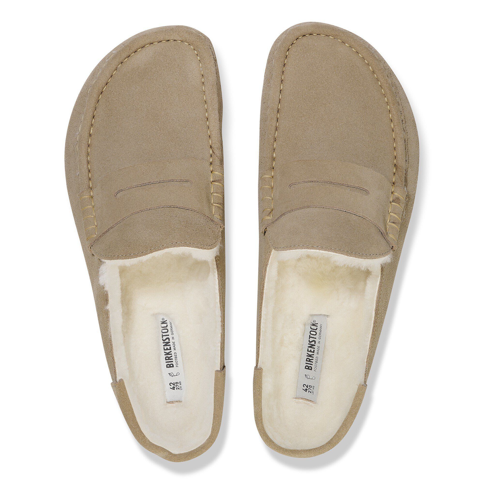 네이플스 시어링 스웨이드 가죽/퍼 - a top view