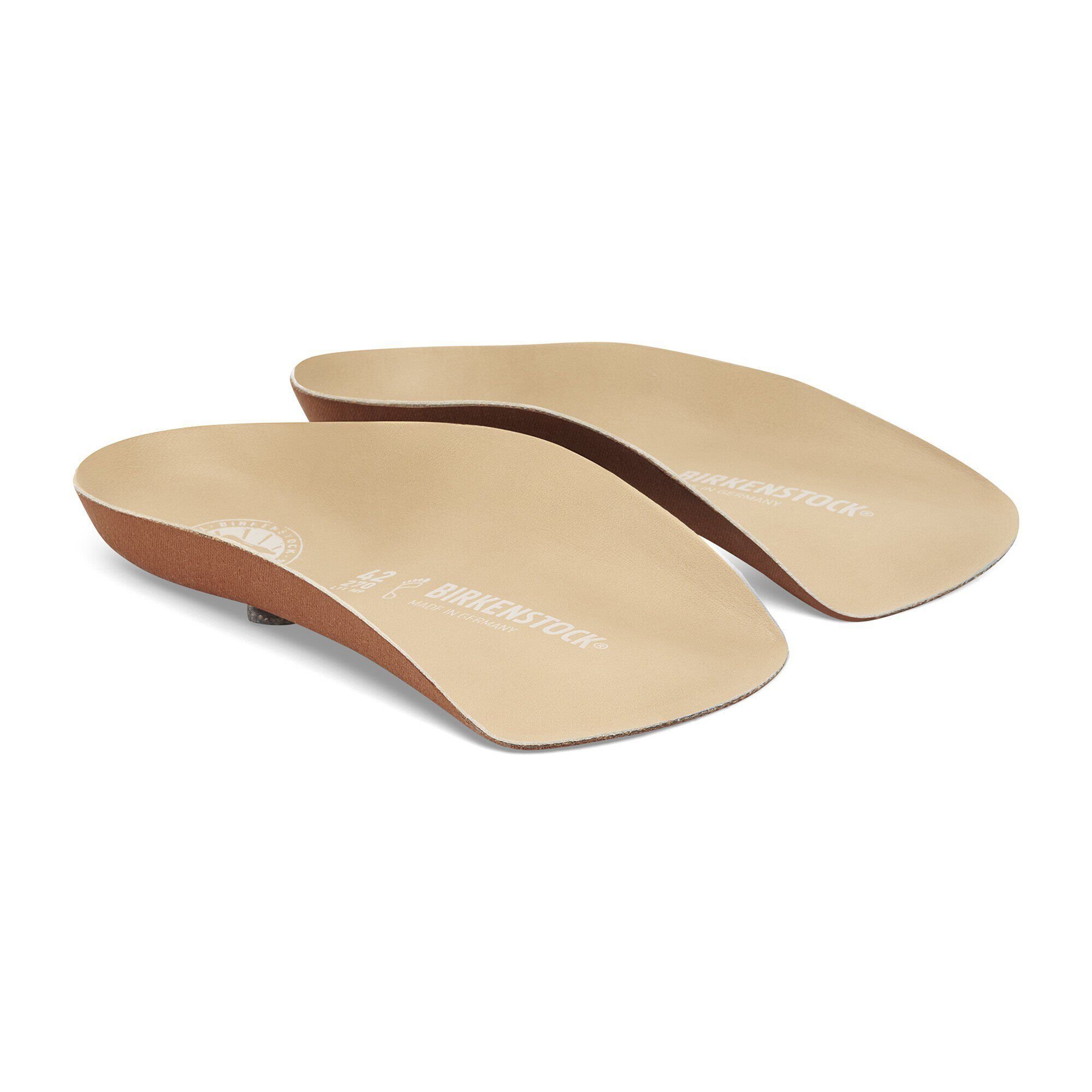 Blue Footbed Heels Leather / ブルーフットベッド ヒール レザー  - shown as a pair