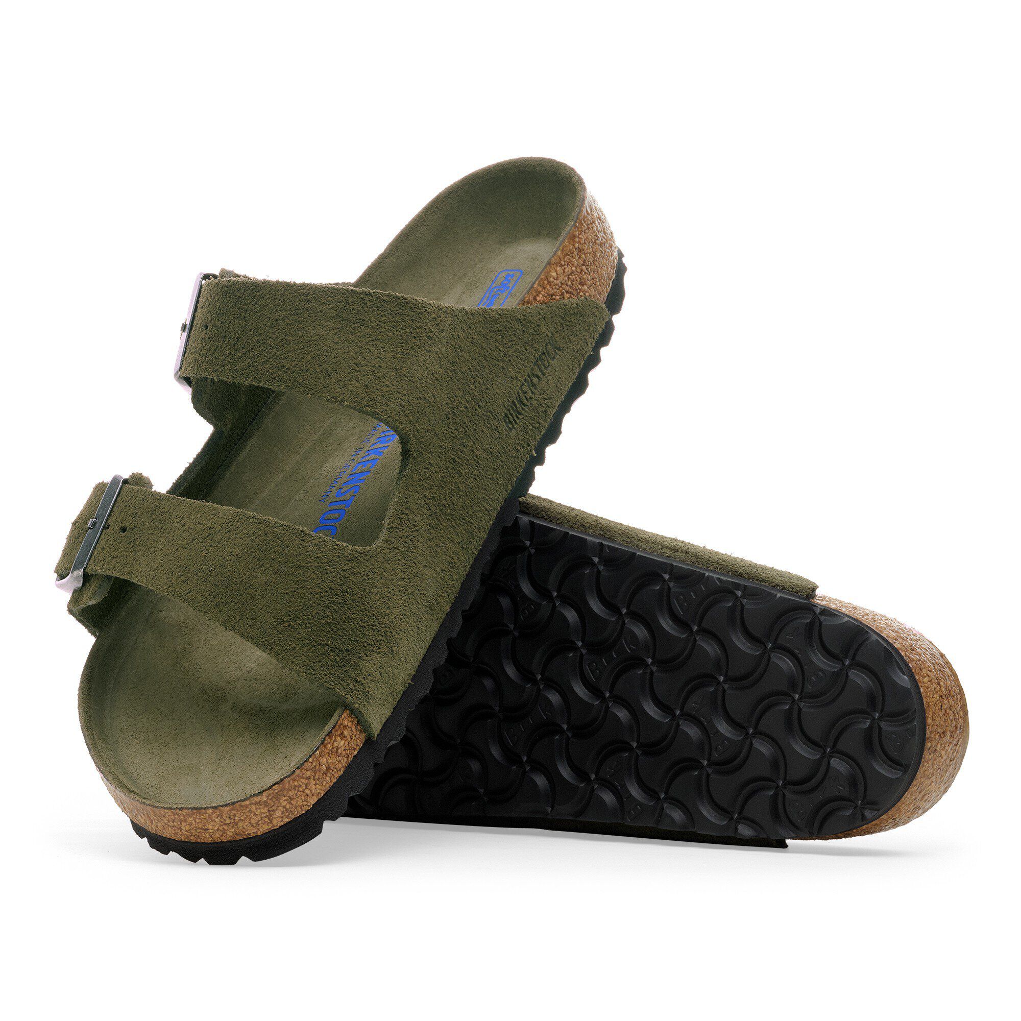 Arizona Soft Footbed Suede Leather with outer sole details