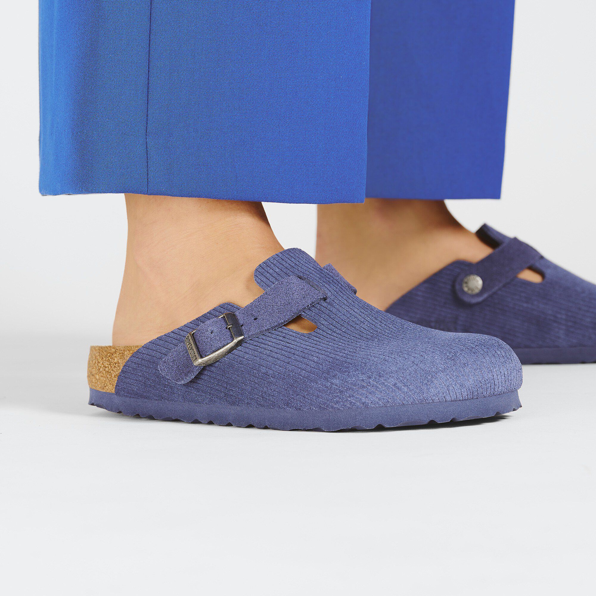 Boston Suede Leather Embossed Close-up with a female model