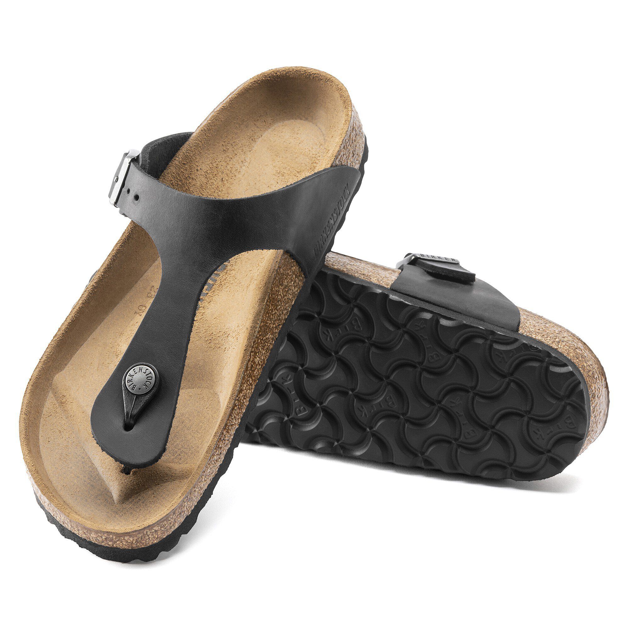 Gizeh / ギゼ」（オイルドナチュラルレザー、ブラック）| BIRKENSTOCK