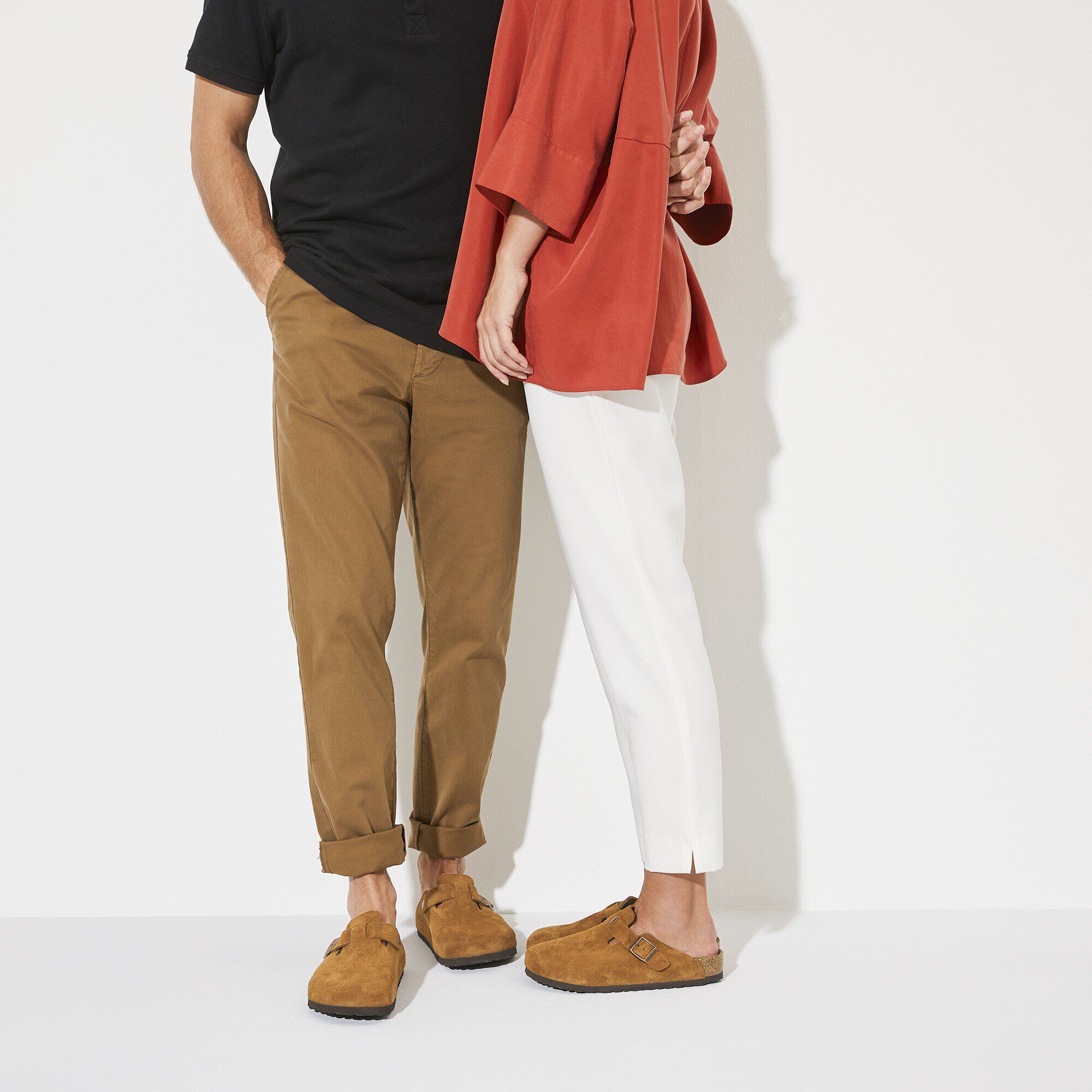 Boston Soft Footbed Suede Leather, with models