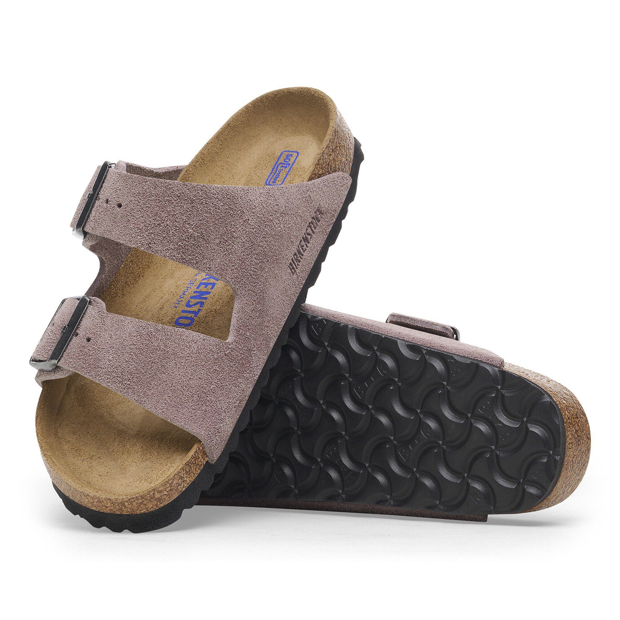 Arizona Soft Footbed Suede Leather with outer sole details