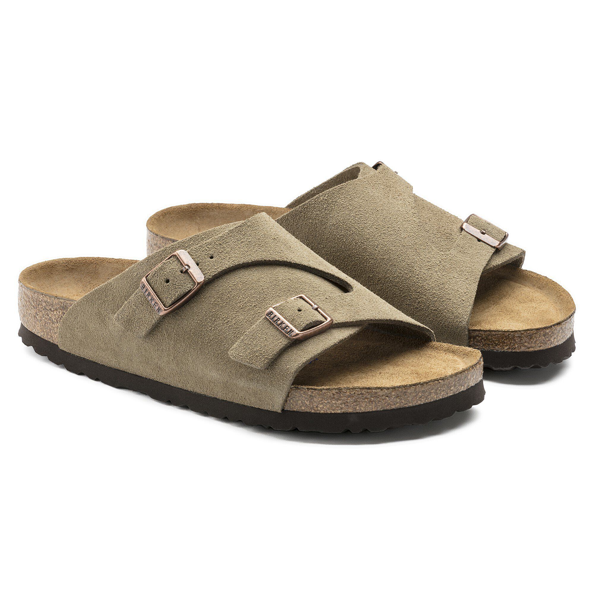 Z&uuml;rich Soft Footbed / チューリッヒ ソフトフットベッド スエードレザー - shown as a pair