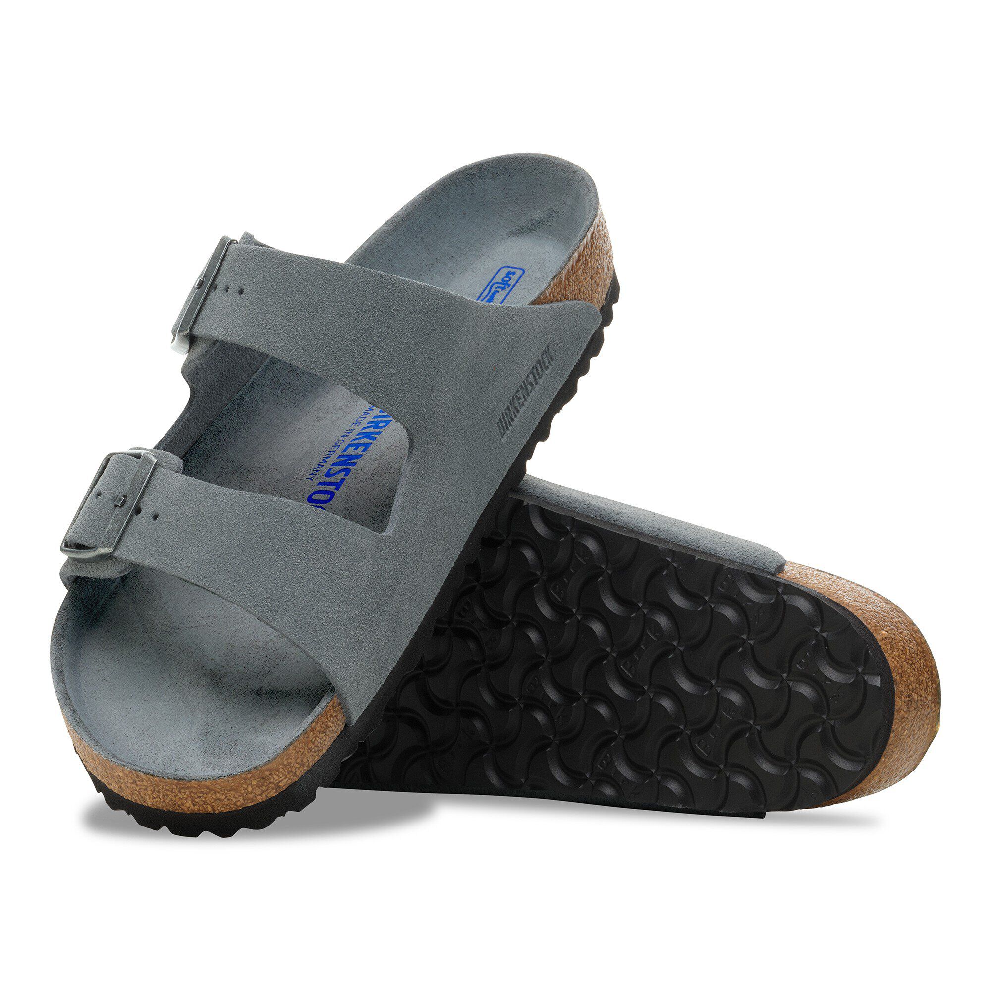 Arizona Soft Footbed Suede Leather with outer sole details