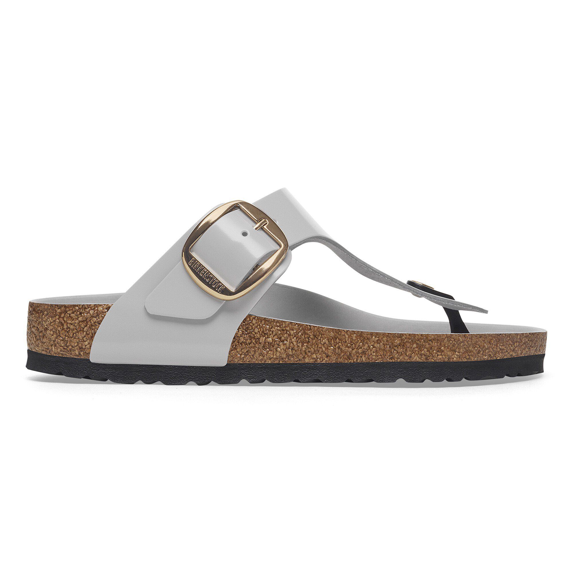 Gizeh Big Buckle Natural Leather Patent - a side view