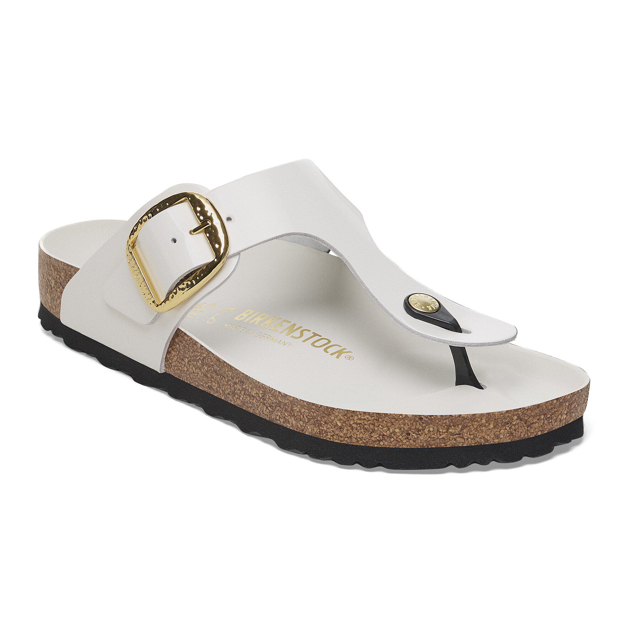 Gizeh Big Buckle Natural Leather Patent in Color High-Shine