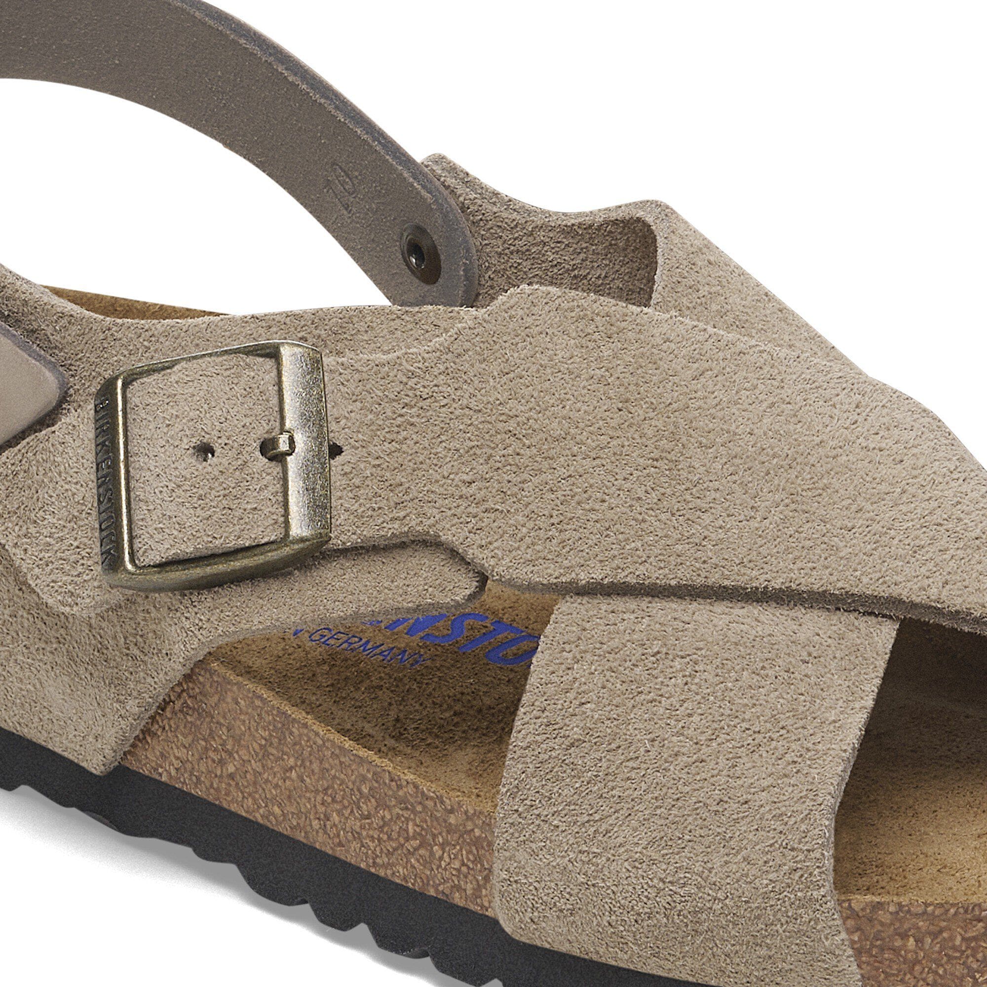 Tulum Soft Footbed Nubuck Leather/Suede Close-up view showing material detail