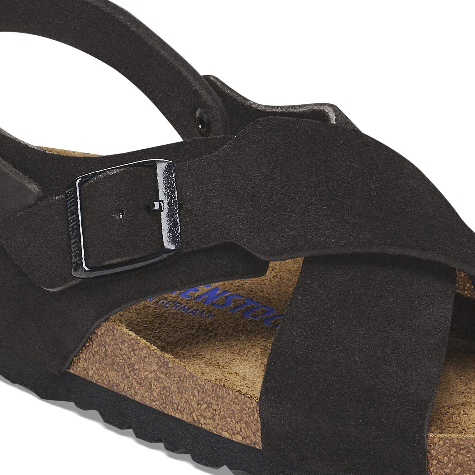 Tulum Soft Footbed Nubuck Leather/Suede Close-up view showing material detail