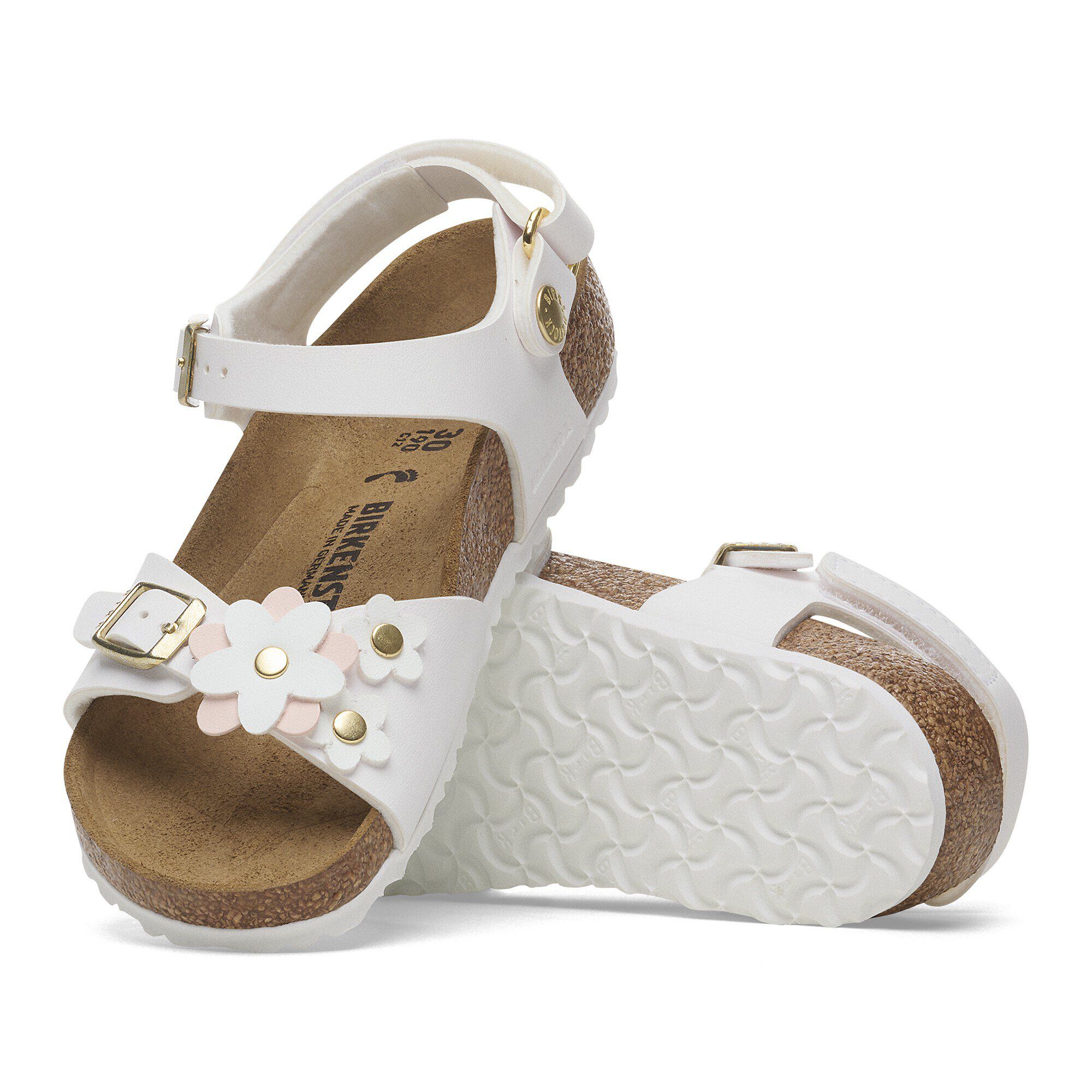 Rio Plain Flowers AS Kids Birko-Flor with outer sole details
