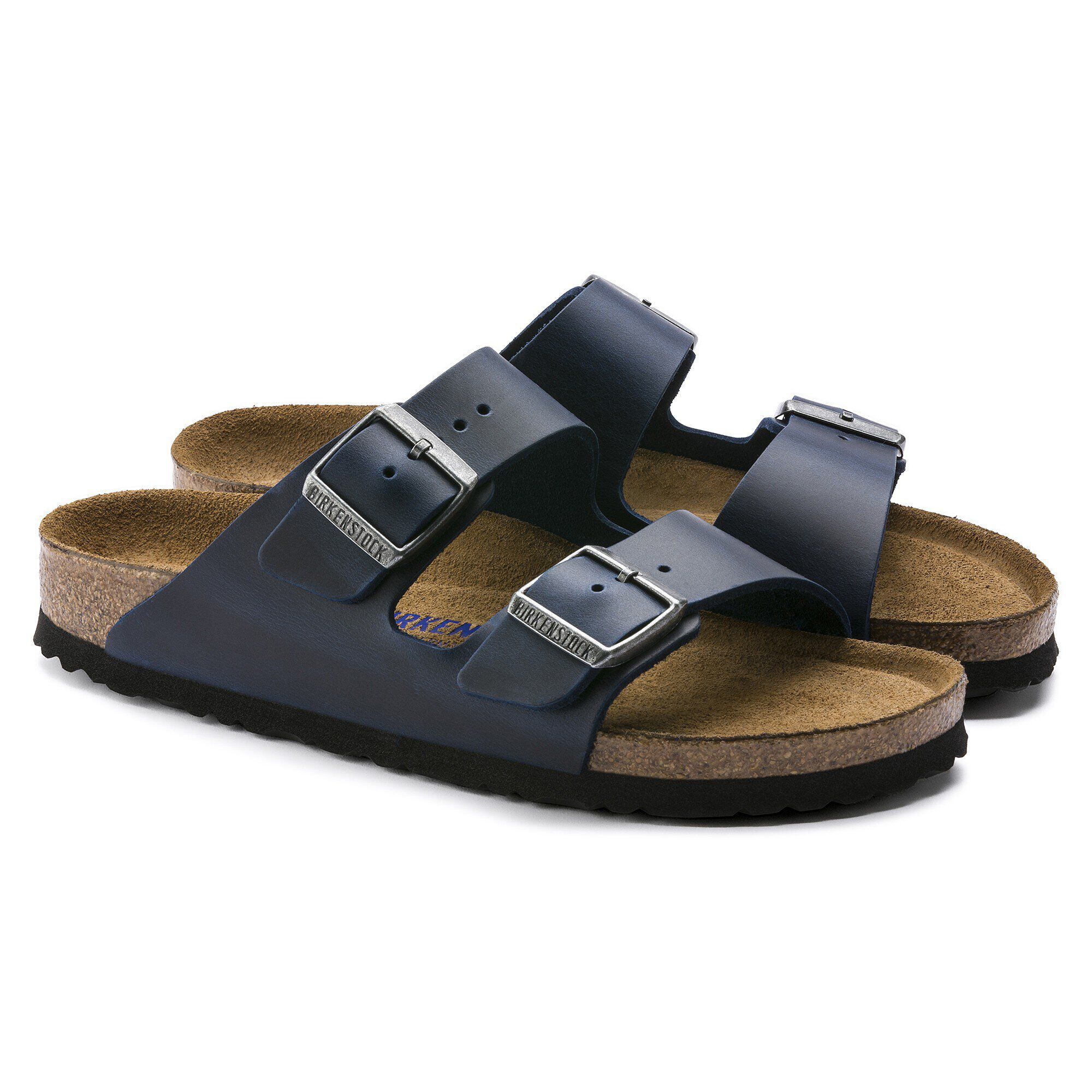 Arizona Soft Footbed Natural Leather Oiled - shown as a pair