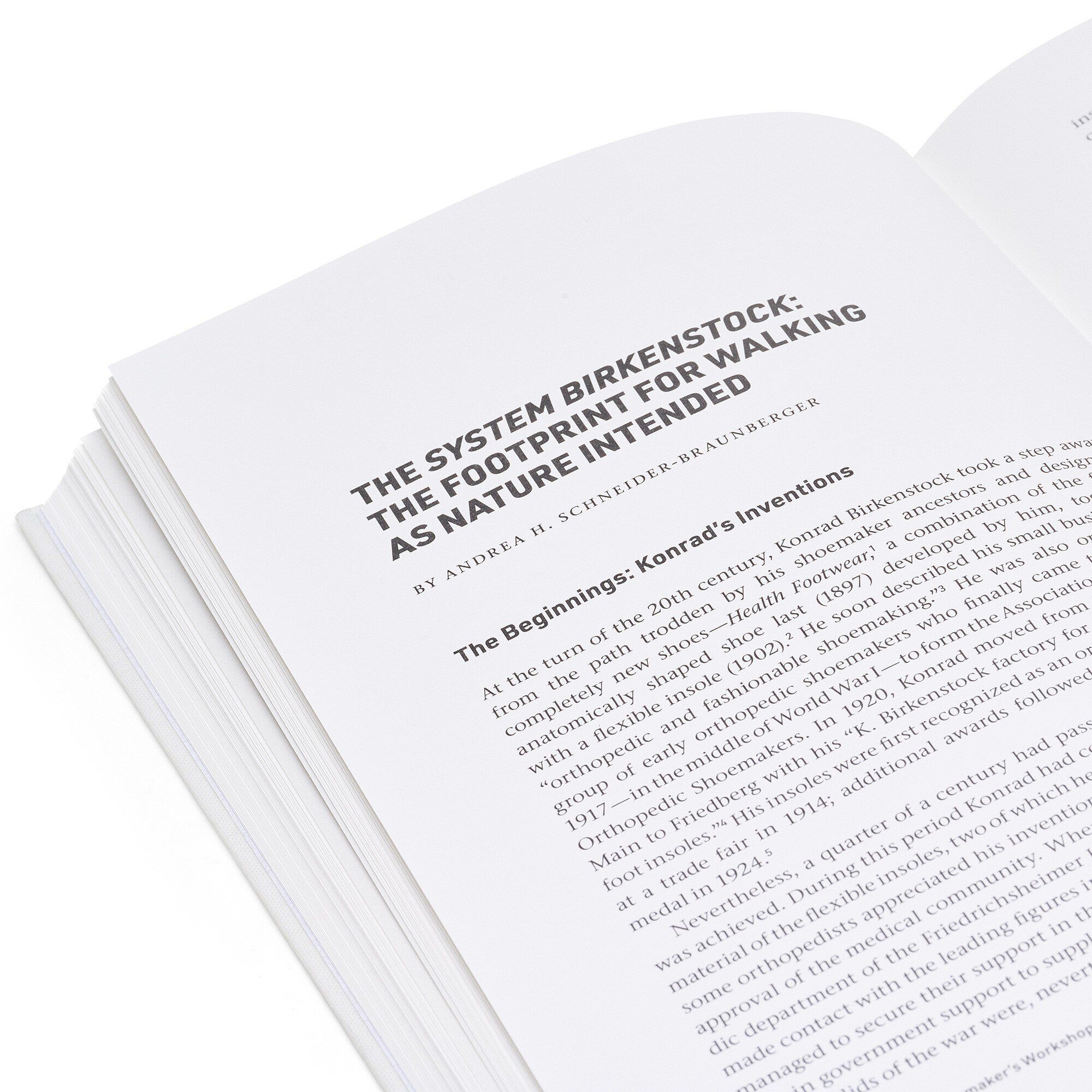 Book BS Corporate History EN ペーパーリネン Close-up view showing material detail