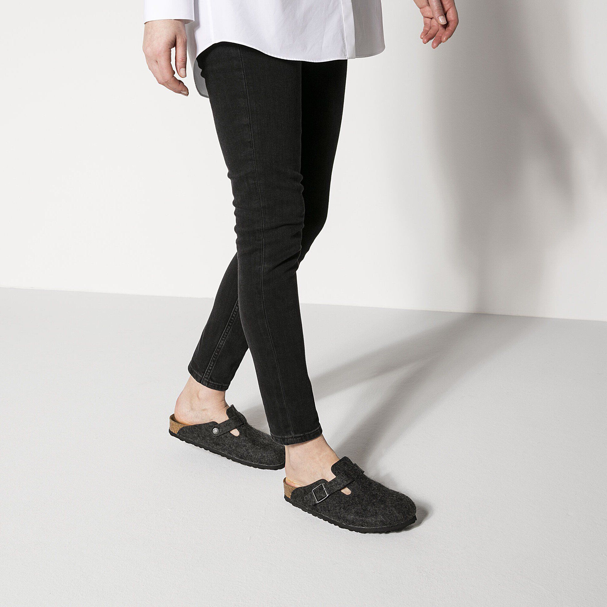 Boston Felt with a female model