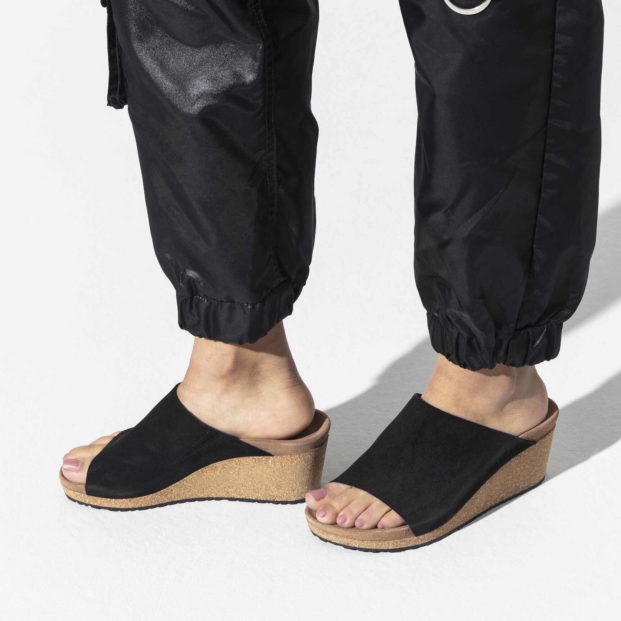 Namica Suede Leather Close-up with a female model