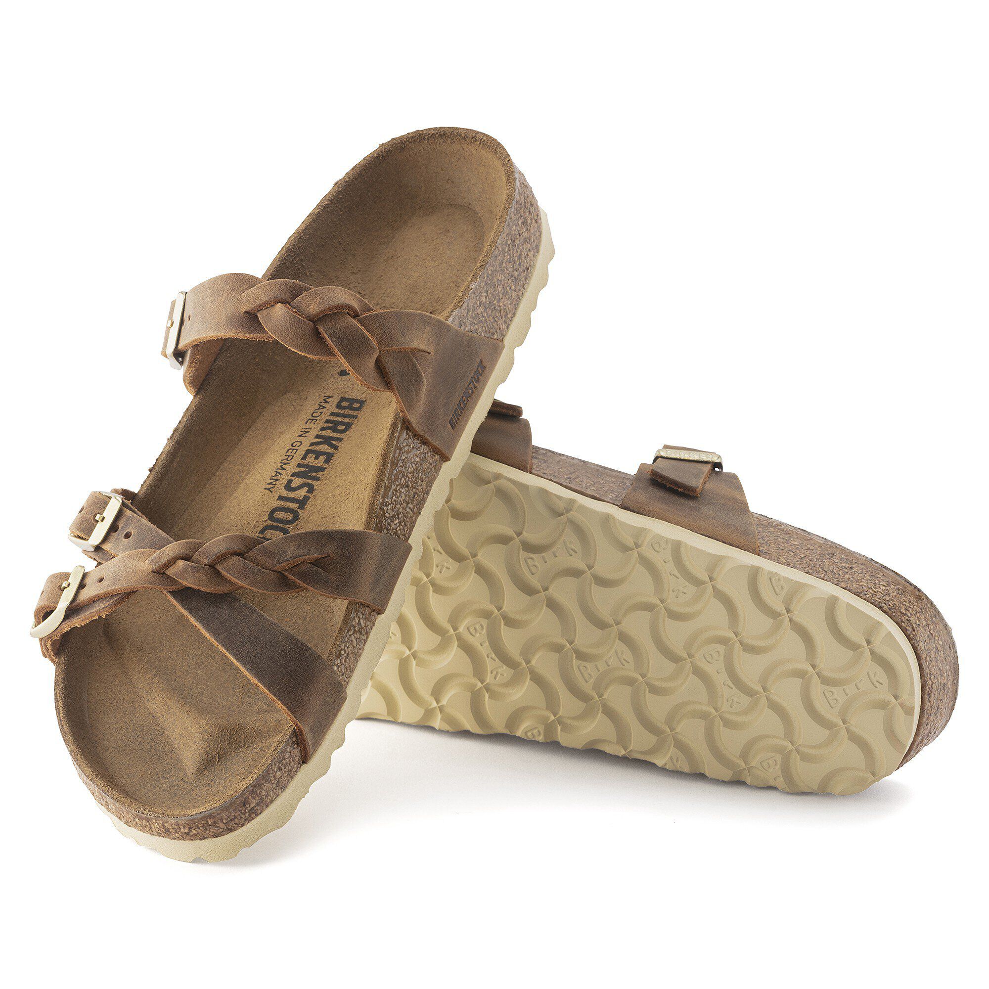 Franca Braided Natural Leather Oiled with outer sole details