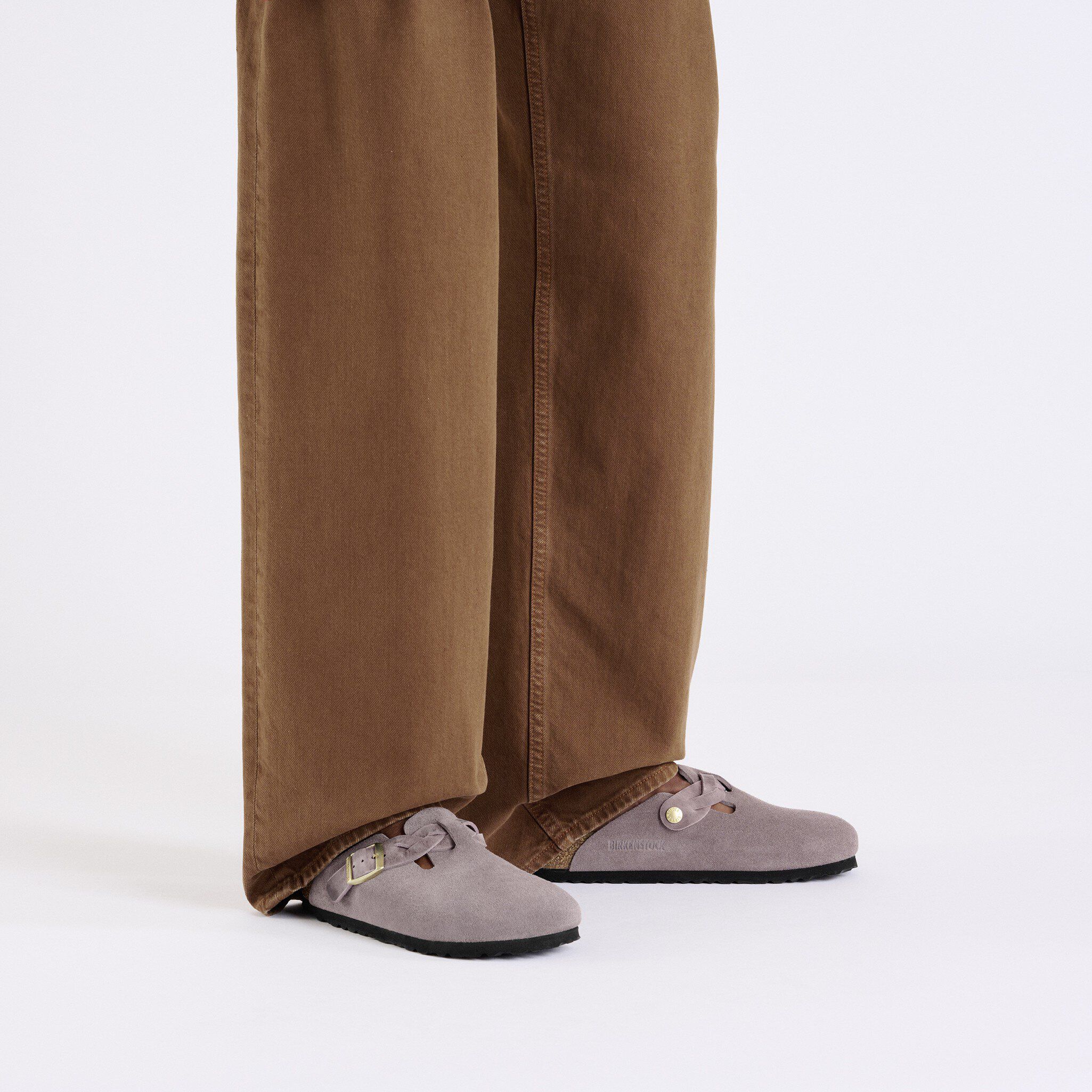 Boston Braided Suede Leather with a female model